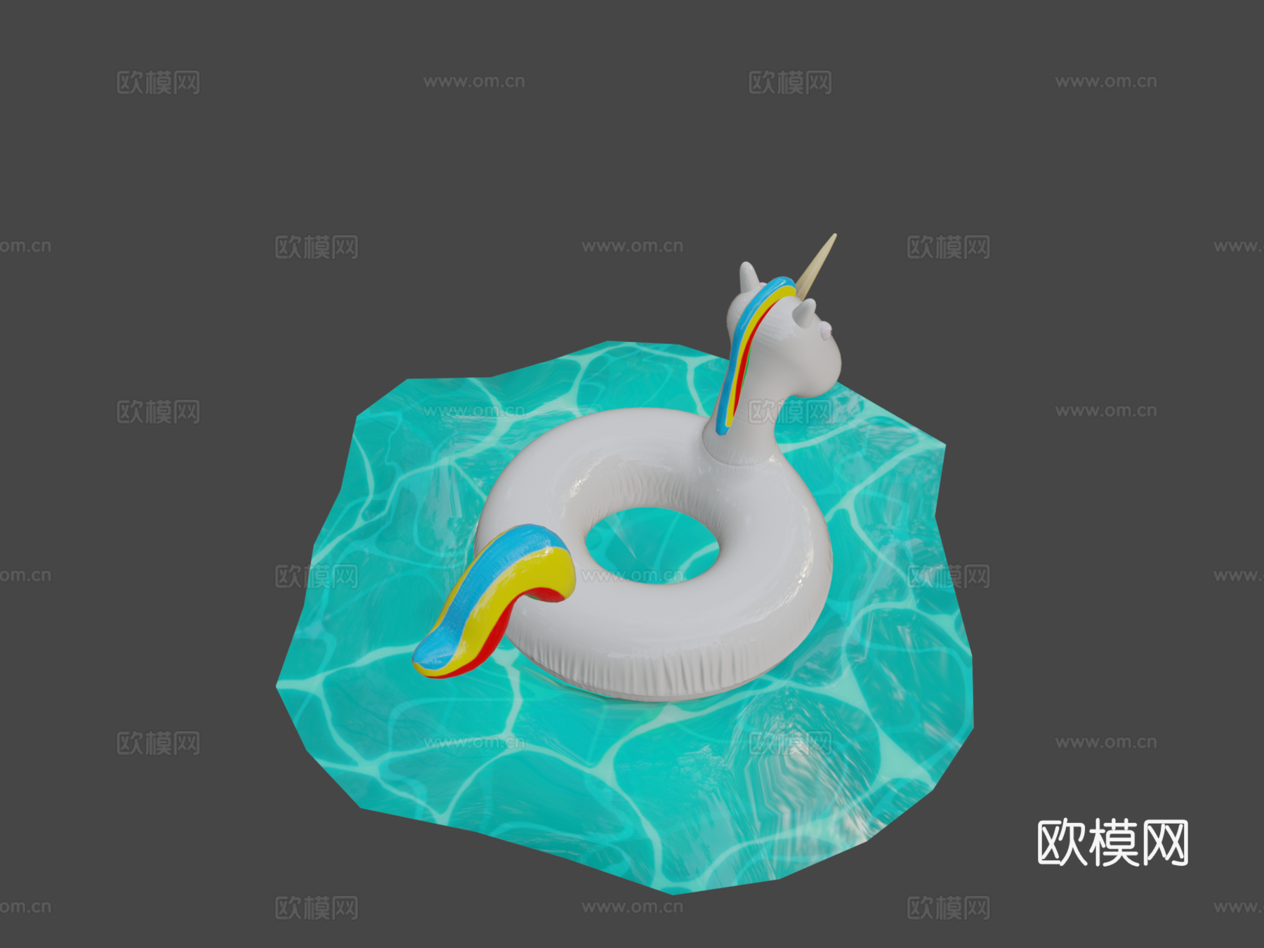 充气独角兽3d模型