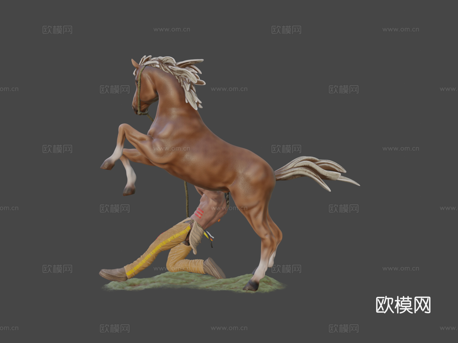 套野马-3D可打印3d模型