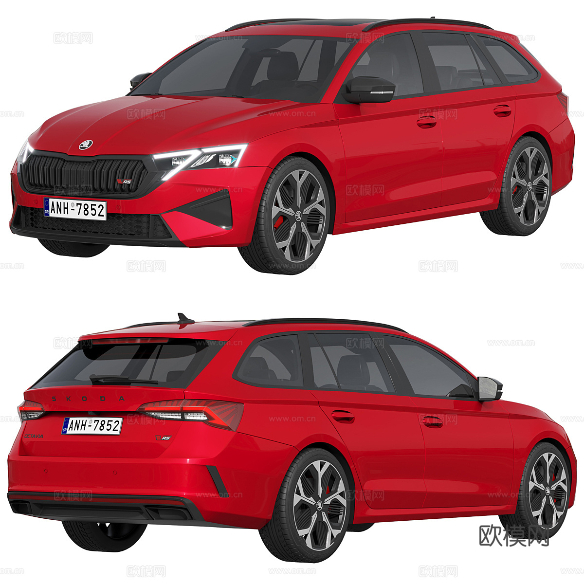 斯柯达明锐 RS Combi 2025 汽车3d模型
