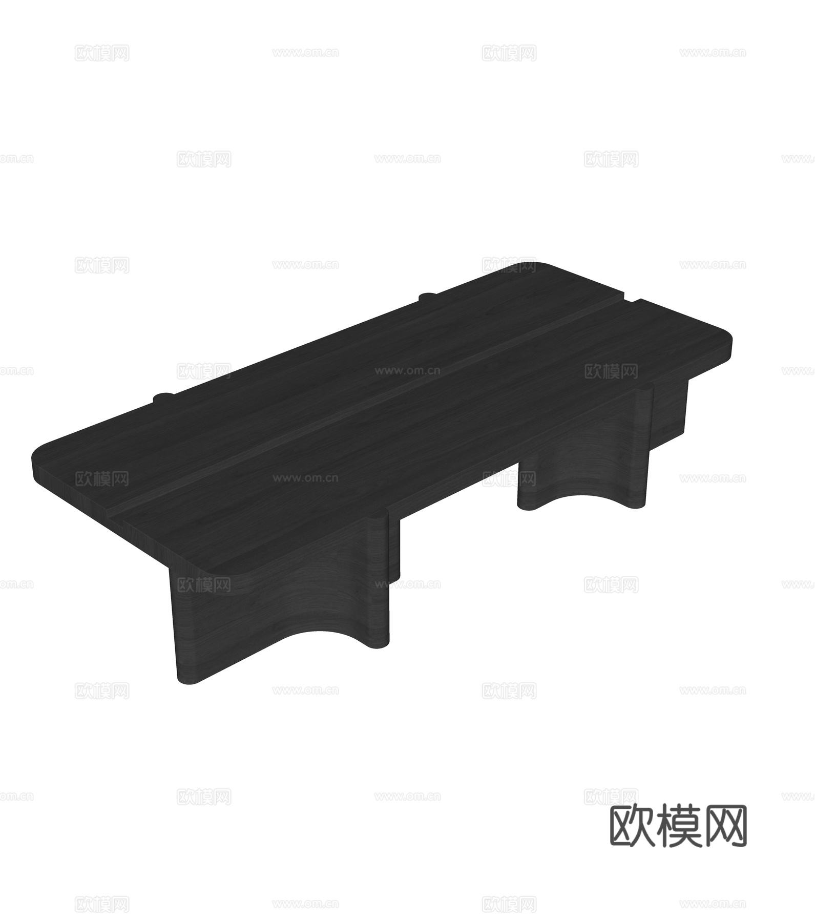 中古风木质茶几su模型
