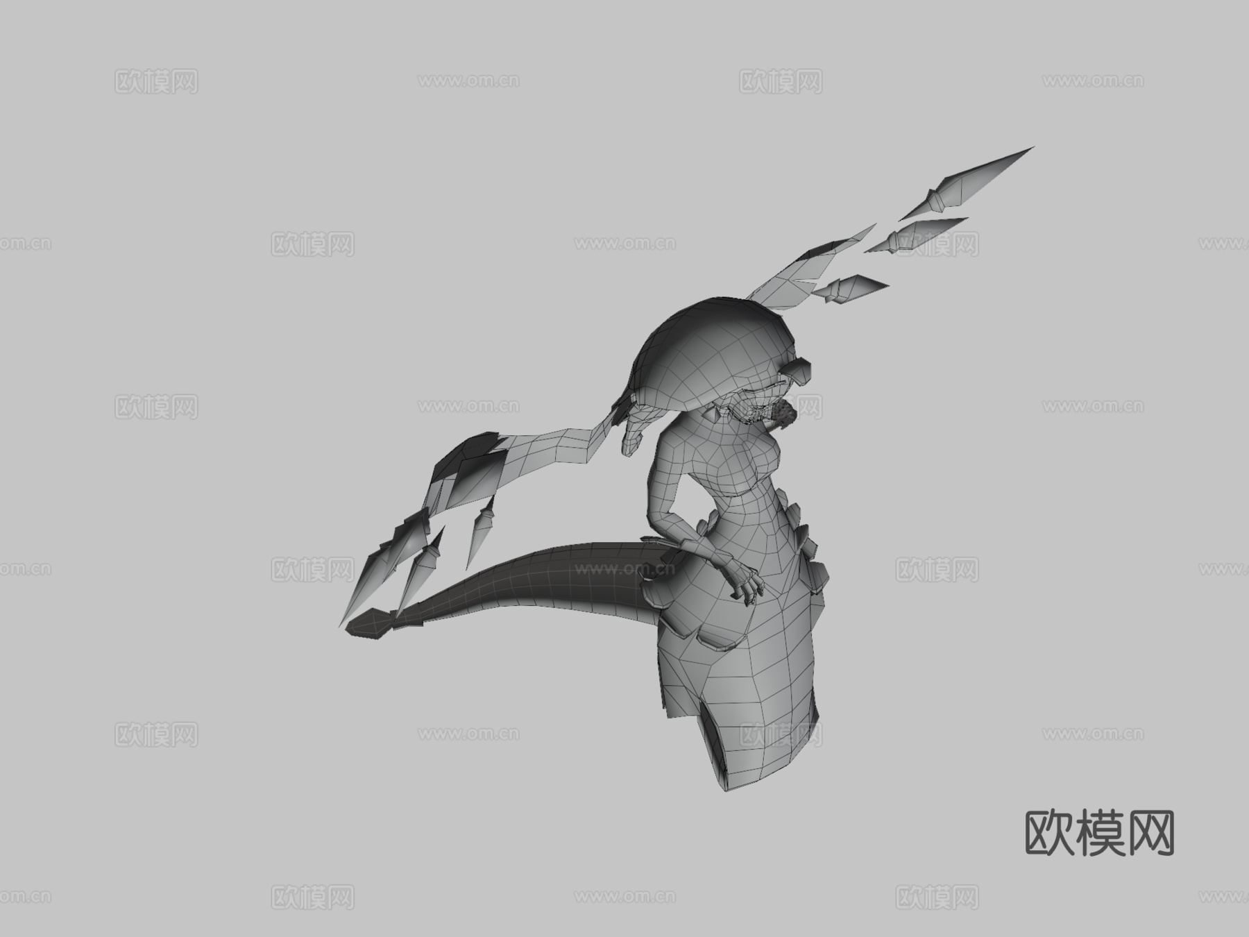 瓦吉特首领-手绘低多边形3d模型