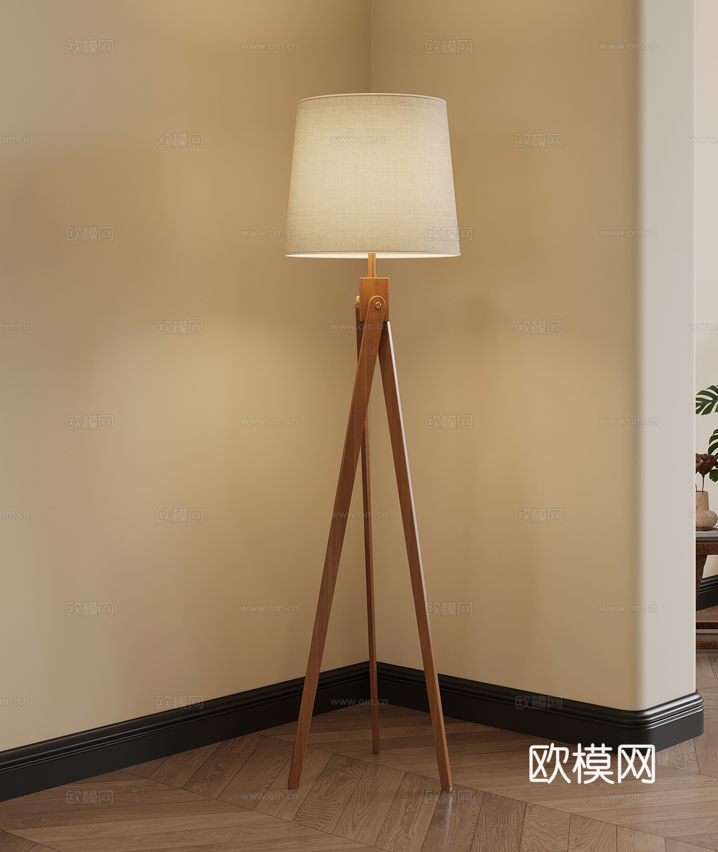 落地灯 新中式落地灯3d模型