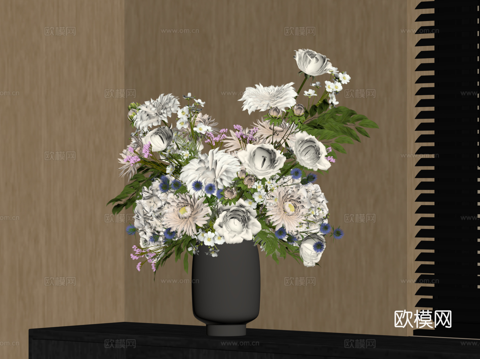 现代花瓶 花艺摆件su模型