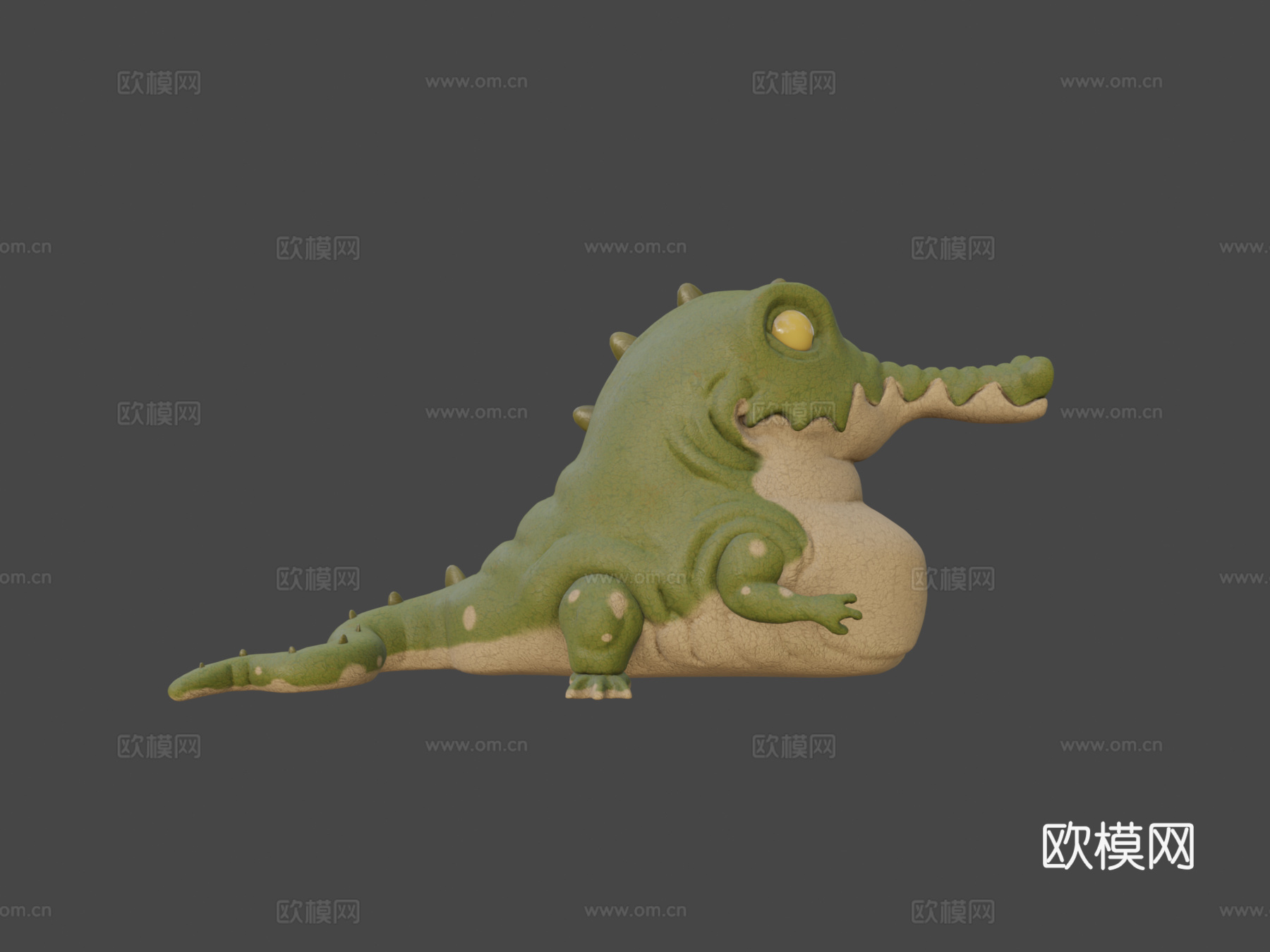 卡通鳄鱼3d模型