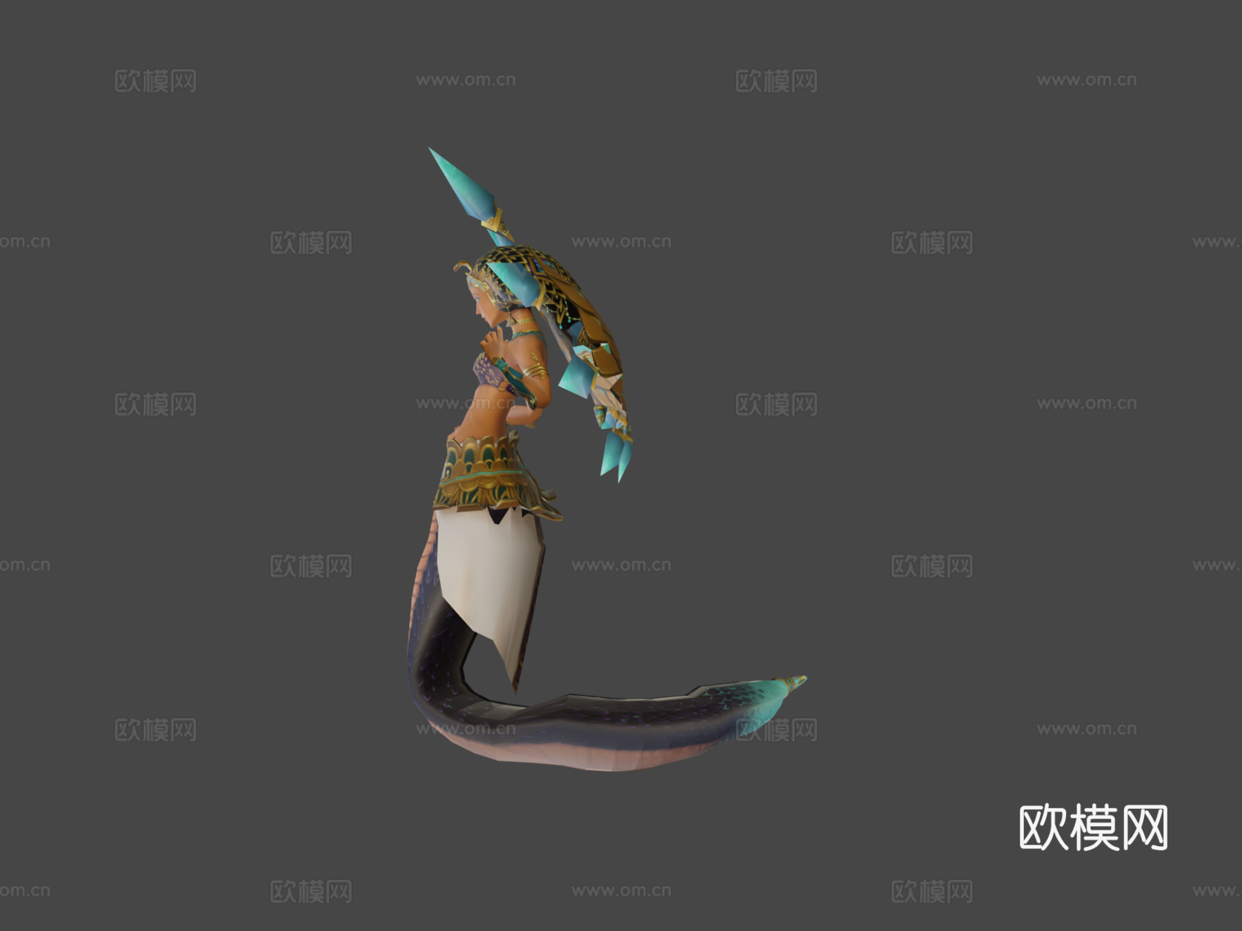 瓦吉特首领-手绘低多边形3d模型