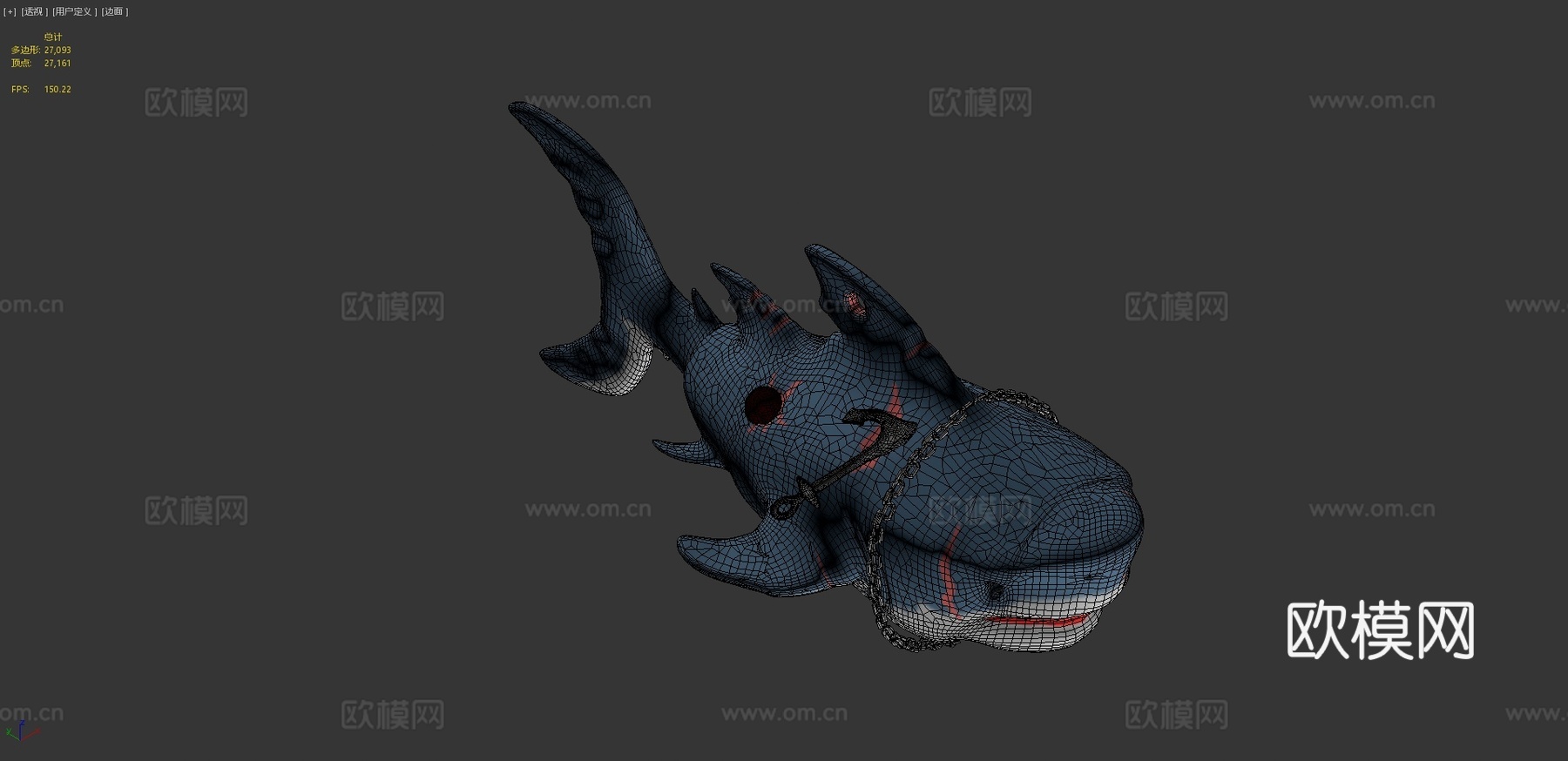 盗贼之海巨齿鲨#盗贼之海3d模型