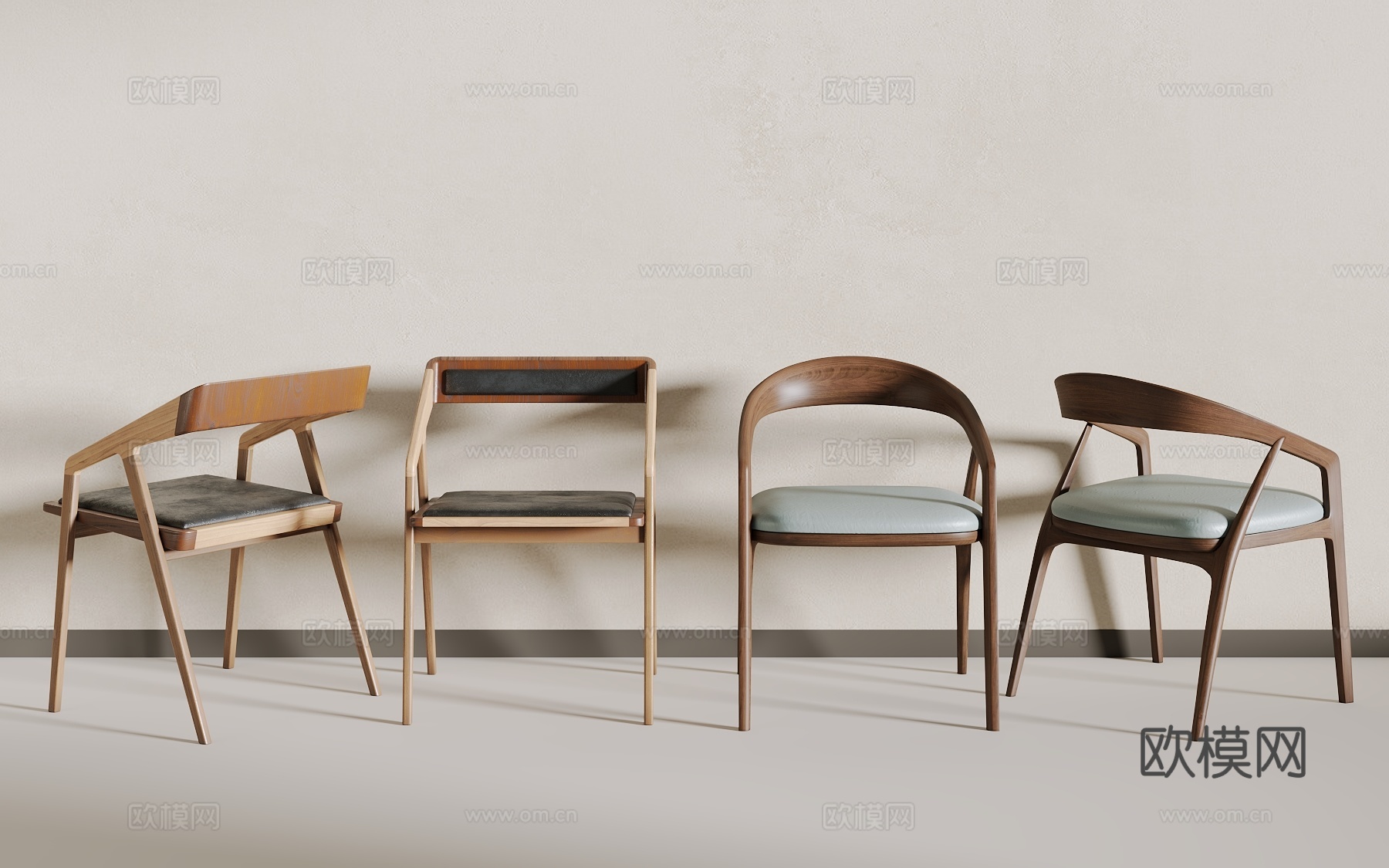 新中式座椅3d模型下载