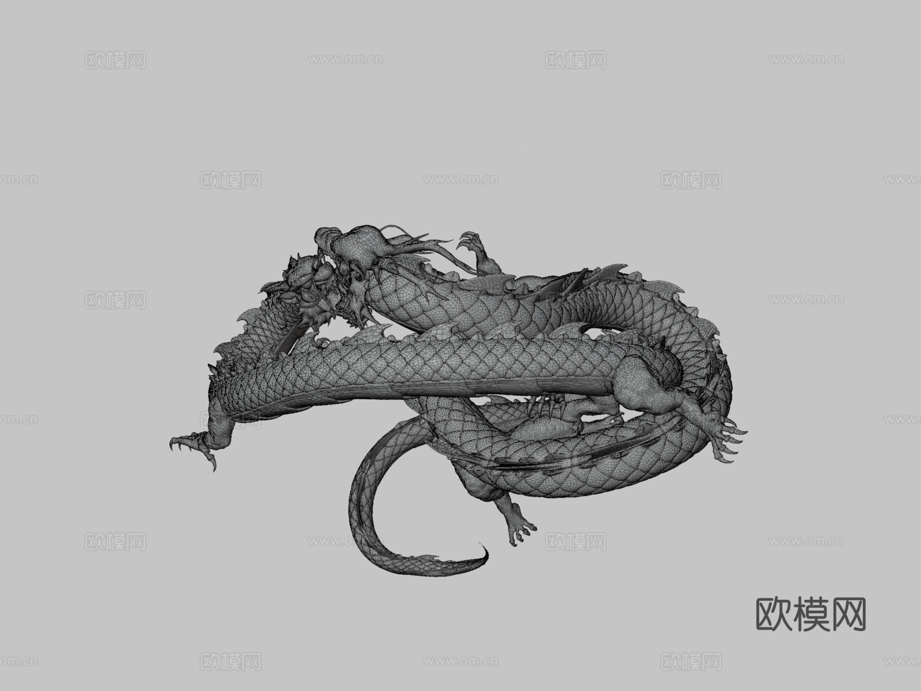 双龙3d模型