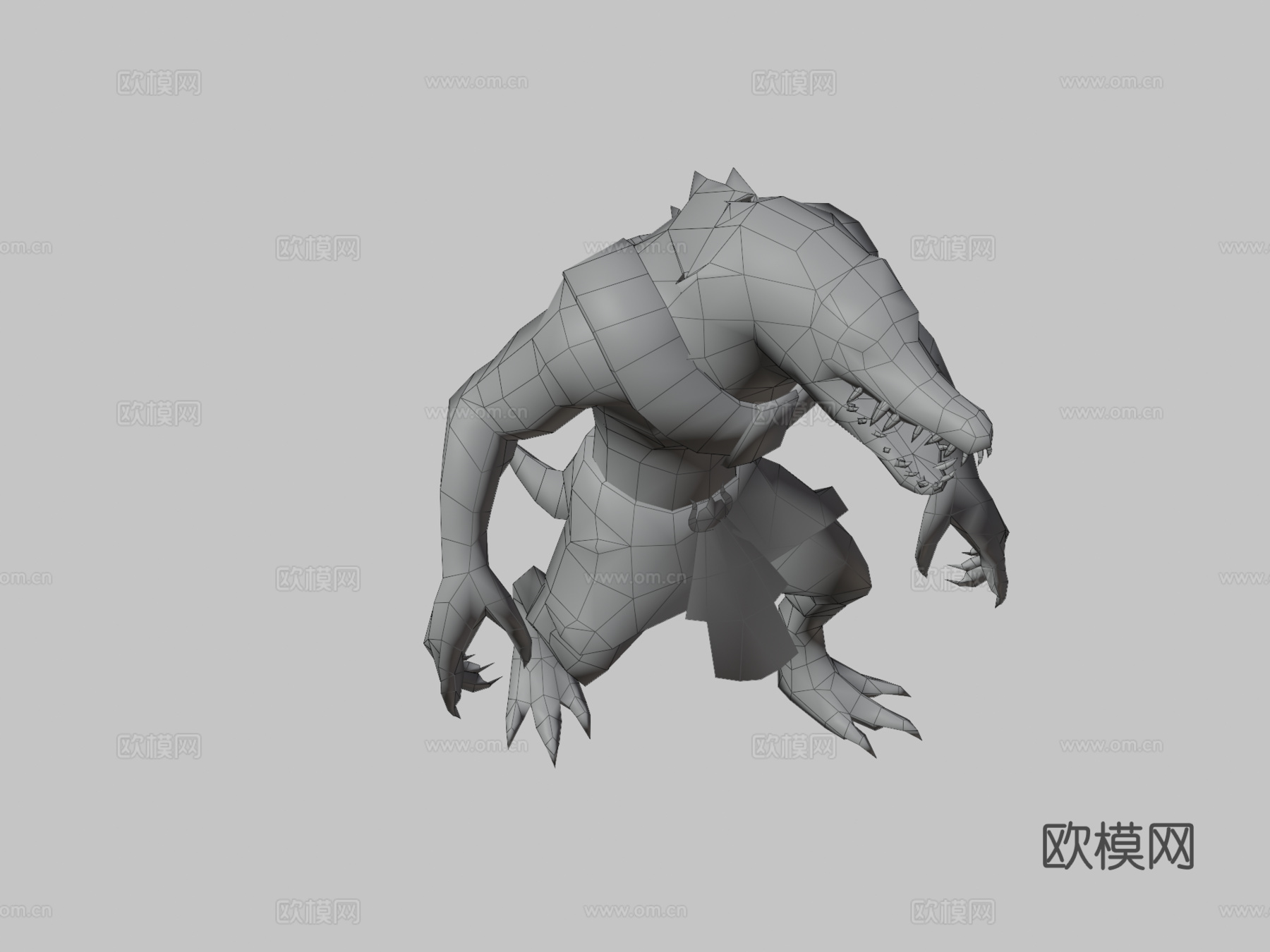 埃及鳄鱼人-枪械冒险3d模型