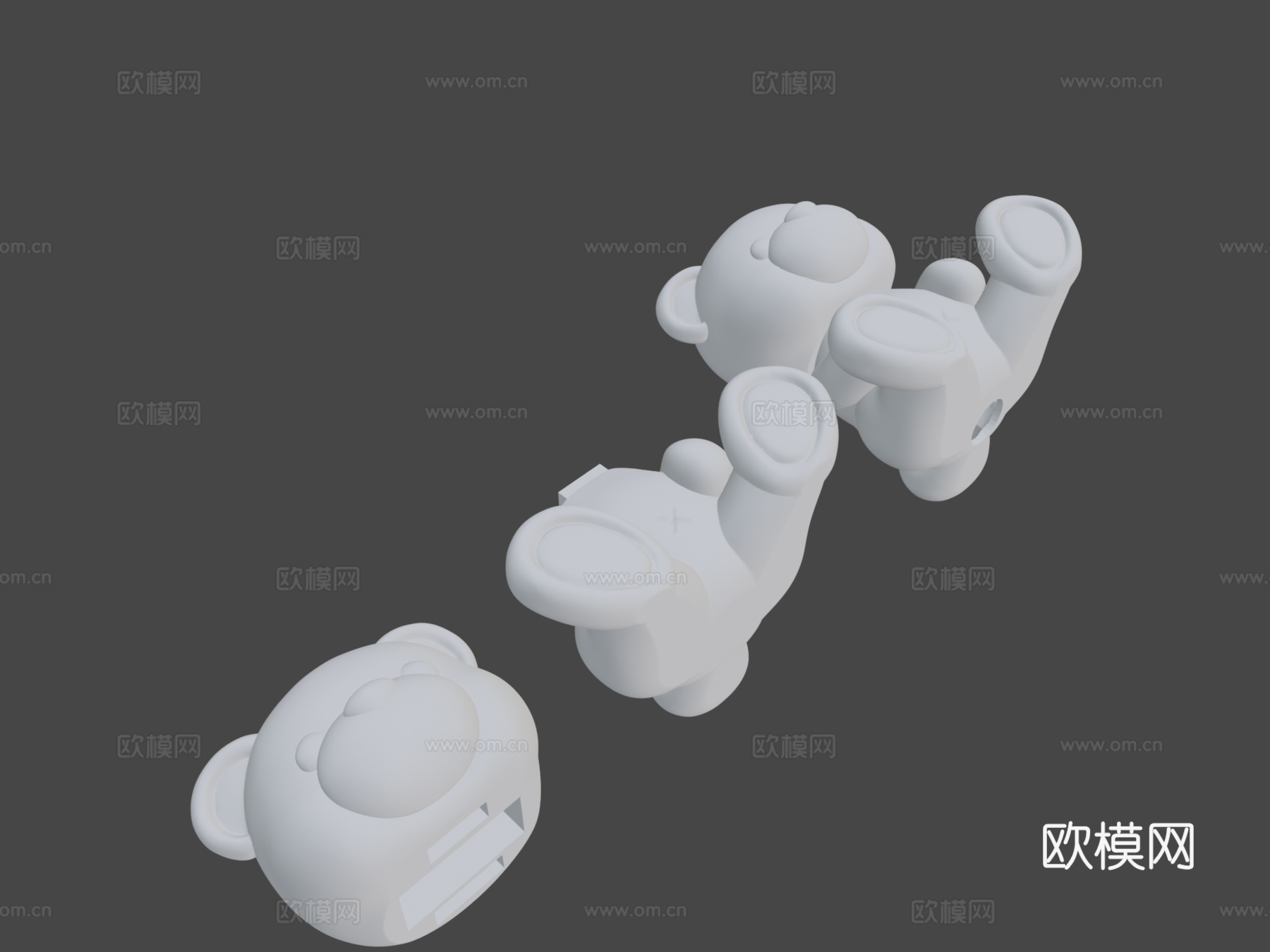 可爱泰迪熊SD卡存储3d模型
