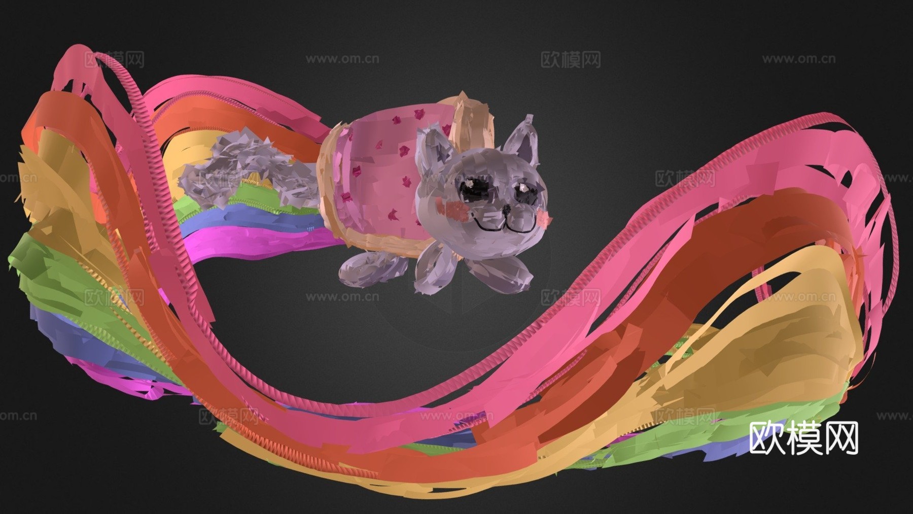 彩虹猫3d模型