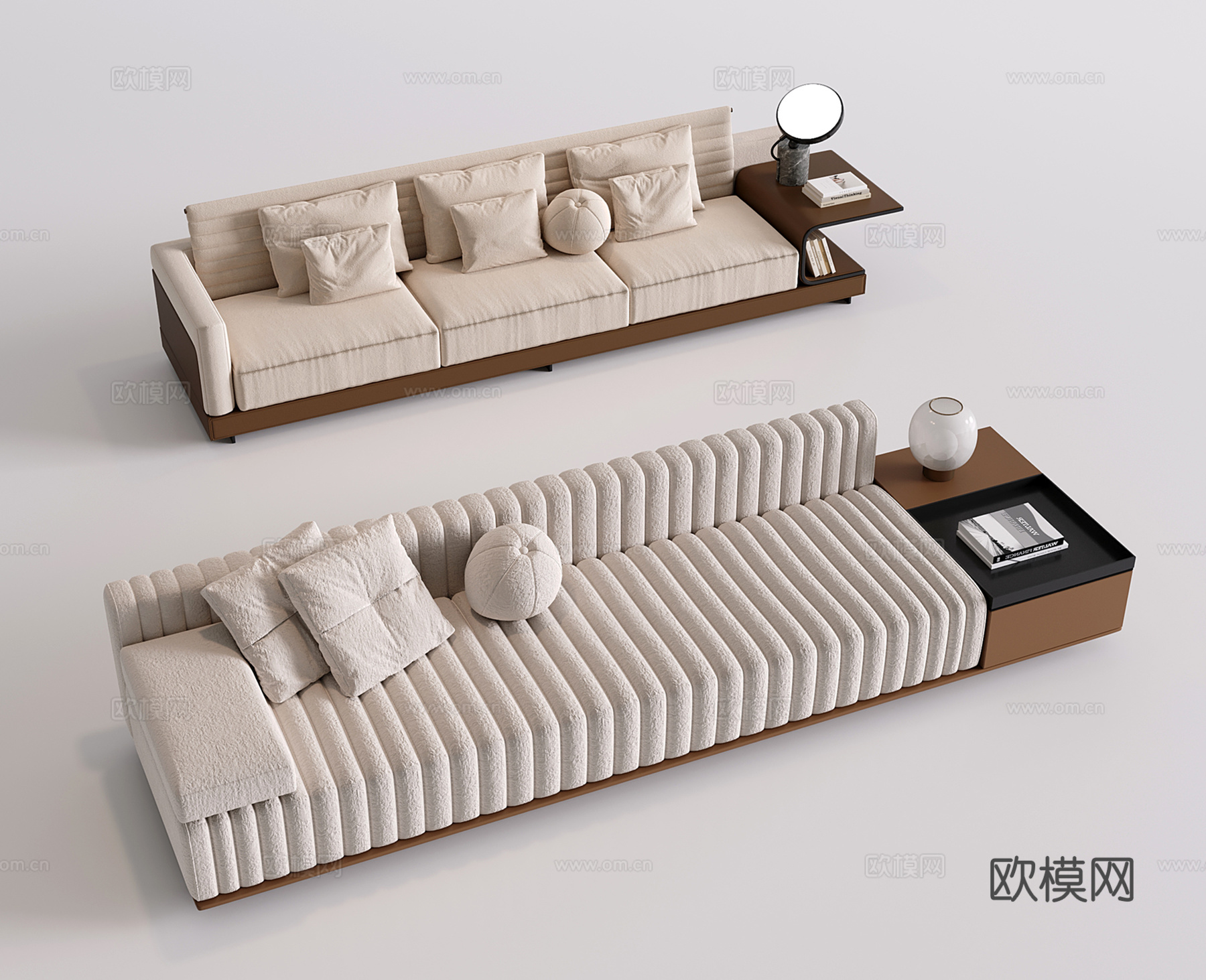 现代办公沙发 三人沙发 布艺沙发3d模型