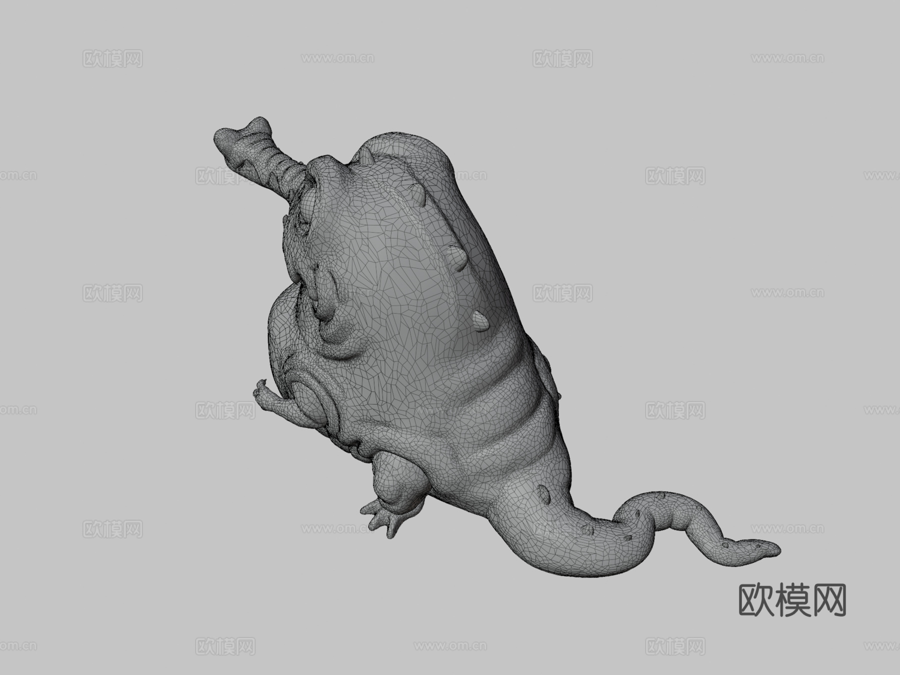 卡通鳄鱼3d模型