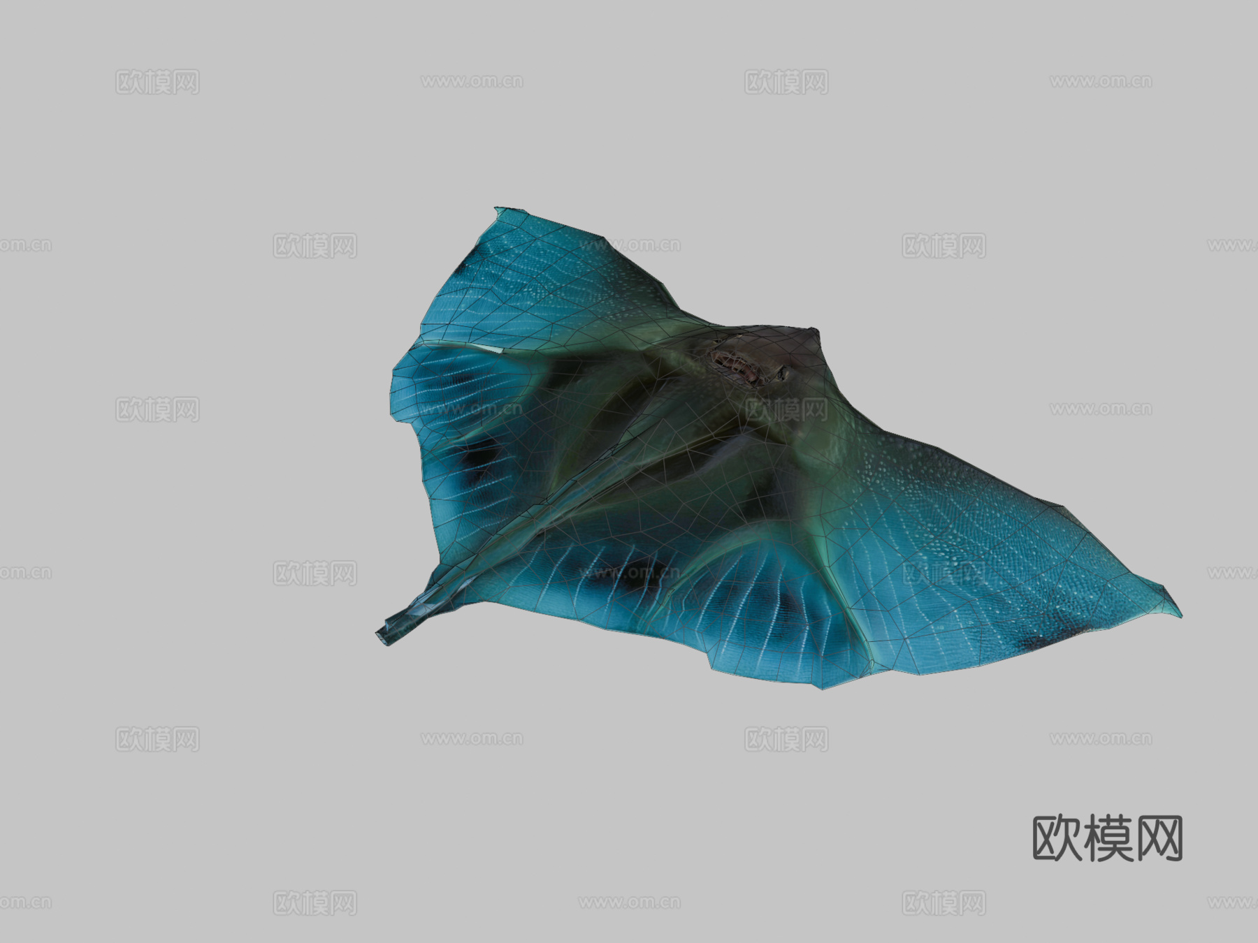外星幻想鱼-水母鳐-黄貂鱼3d模型