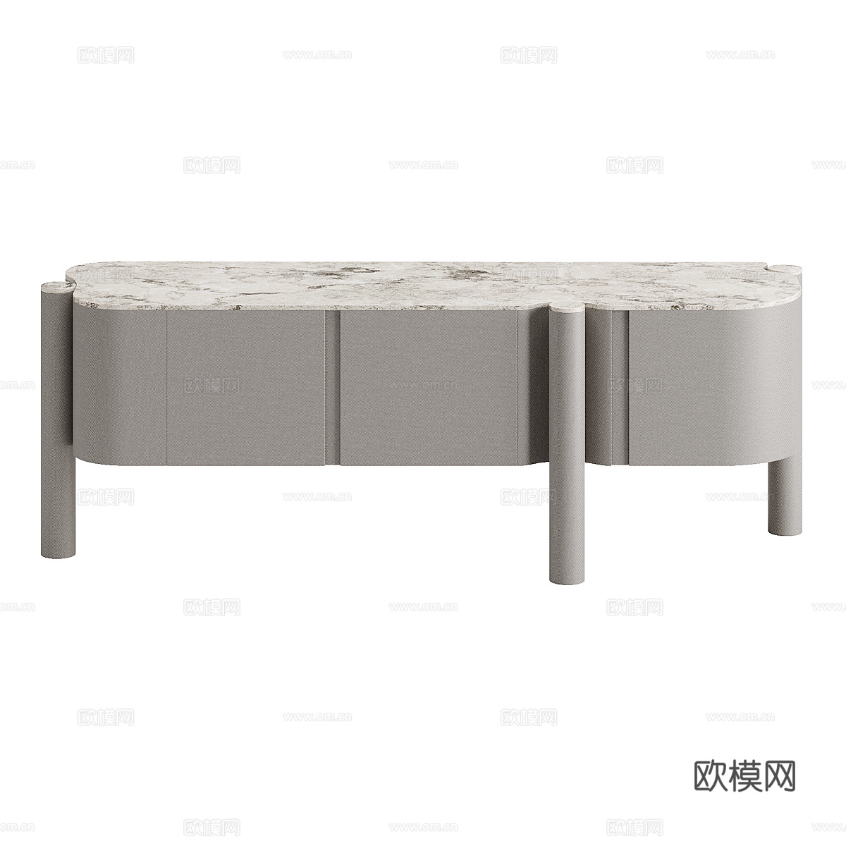 现代意式侘寂电视柜3d模型