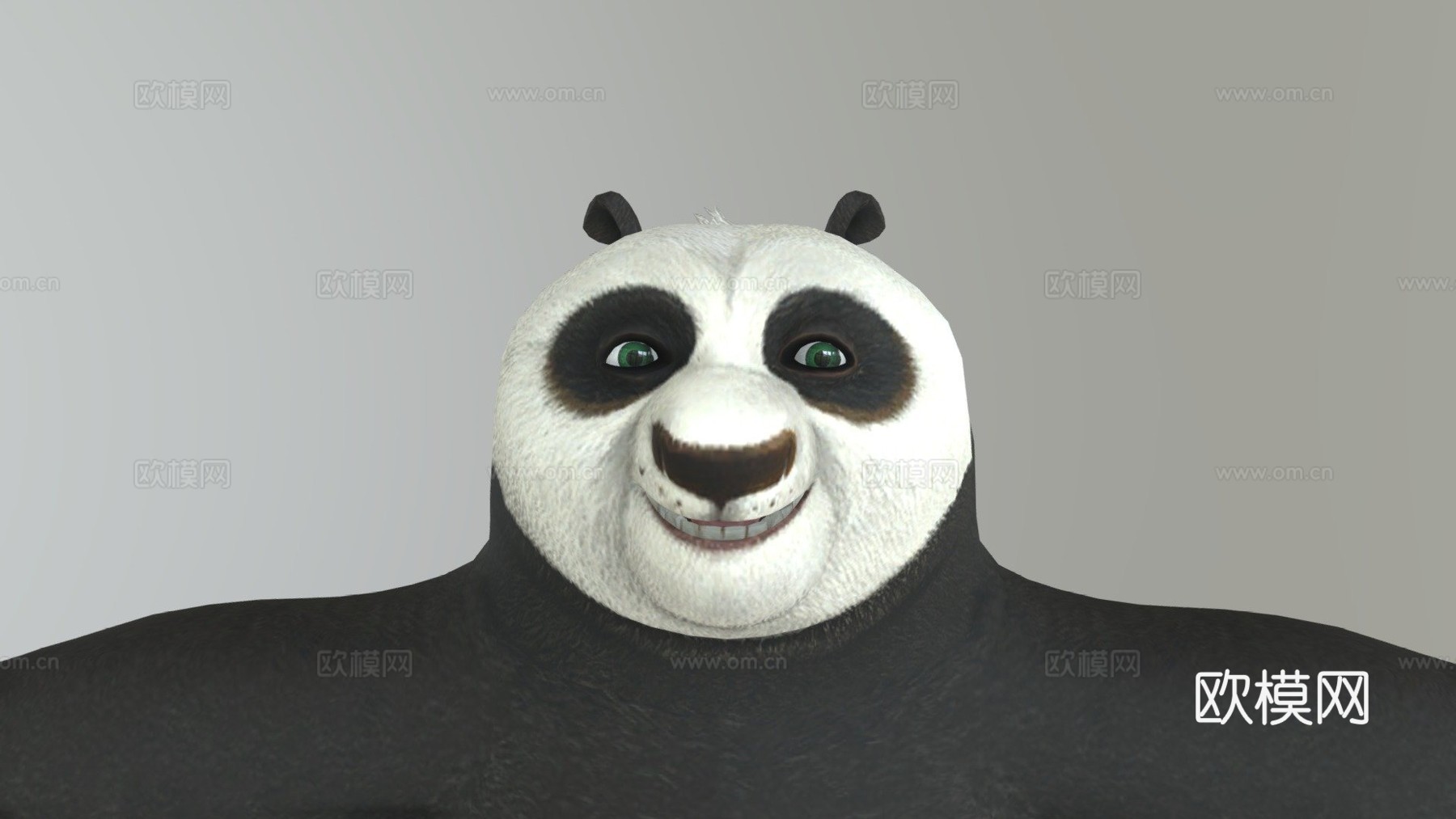 功夫熊猫-阿宝T字姿势模型3d模型
