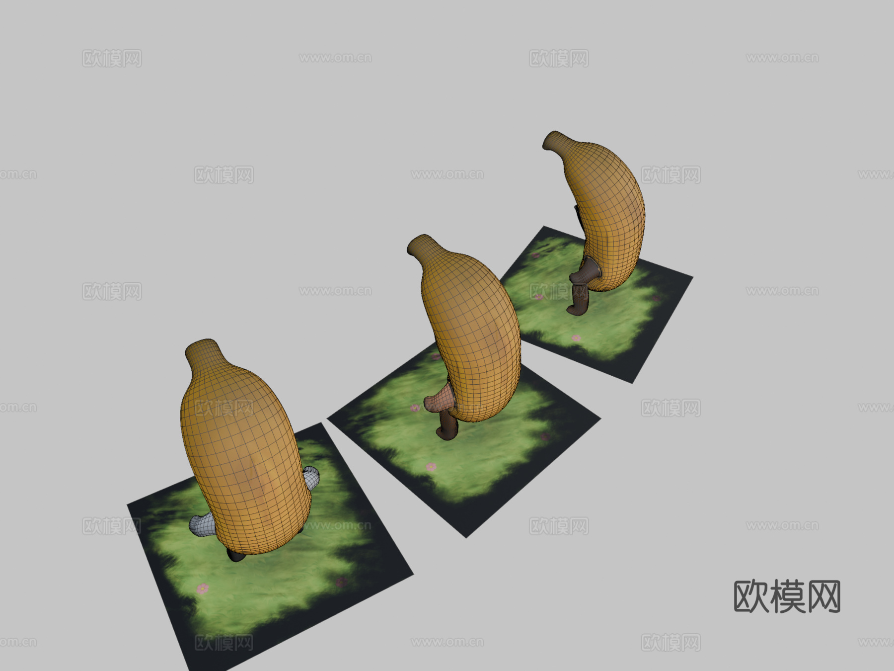 香蕉猫大军3d模型
