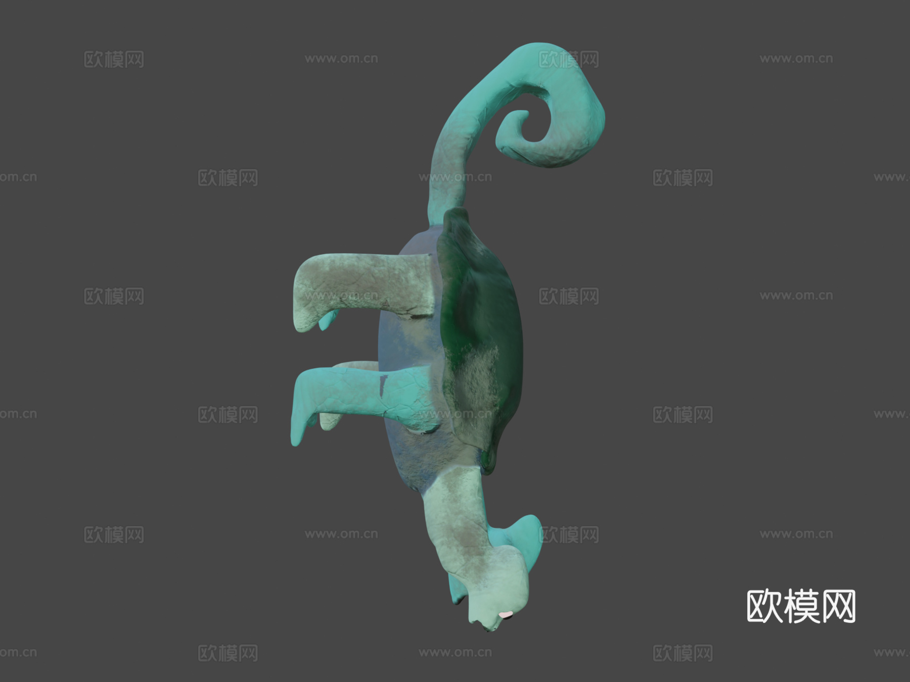 茶魔立和玉魔立绑定3d模型