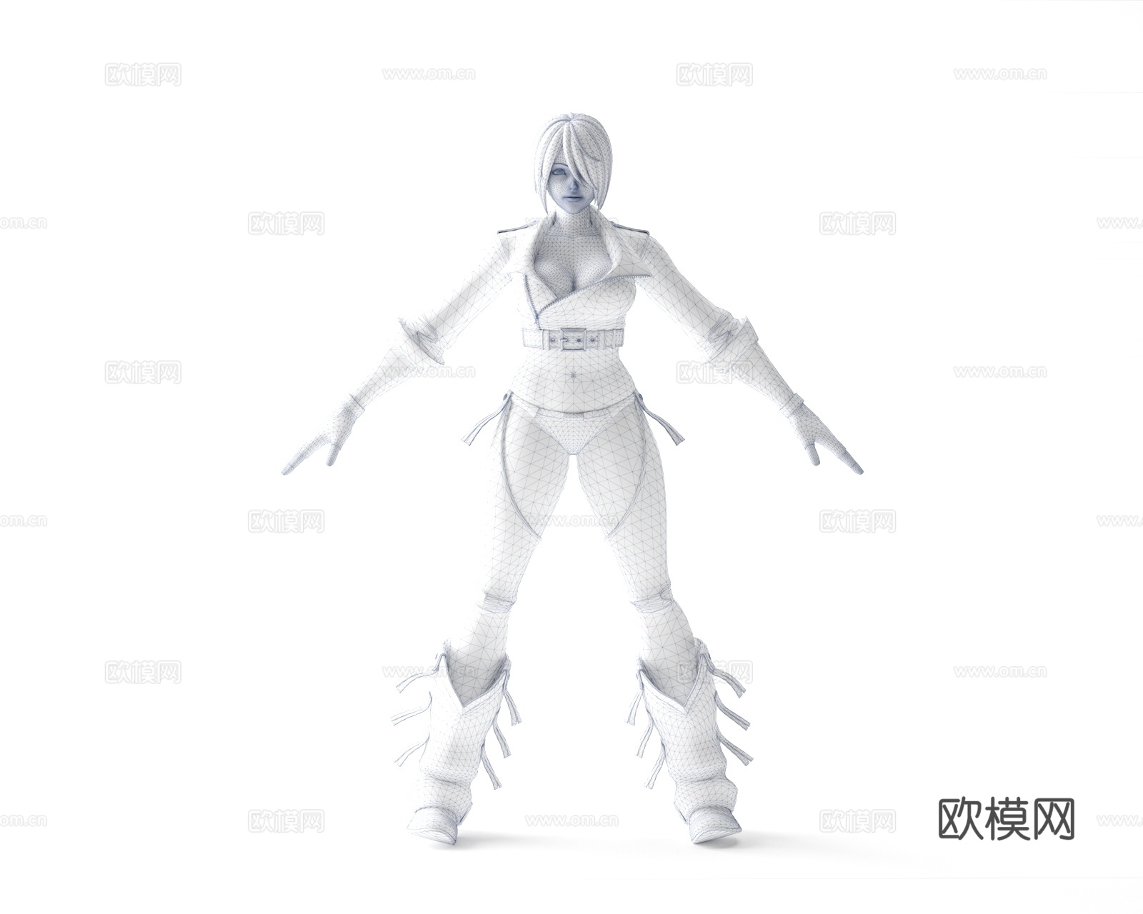 现代游戏人物 KOF 拳皇 安琪儿 angel 女格斗家3d模型