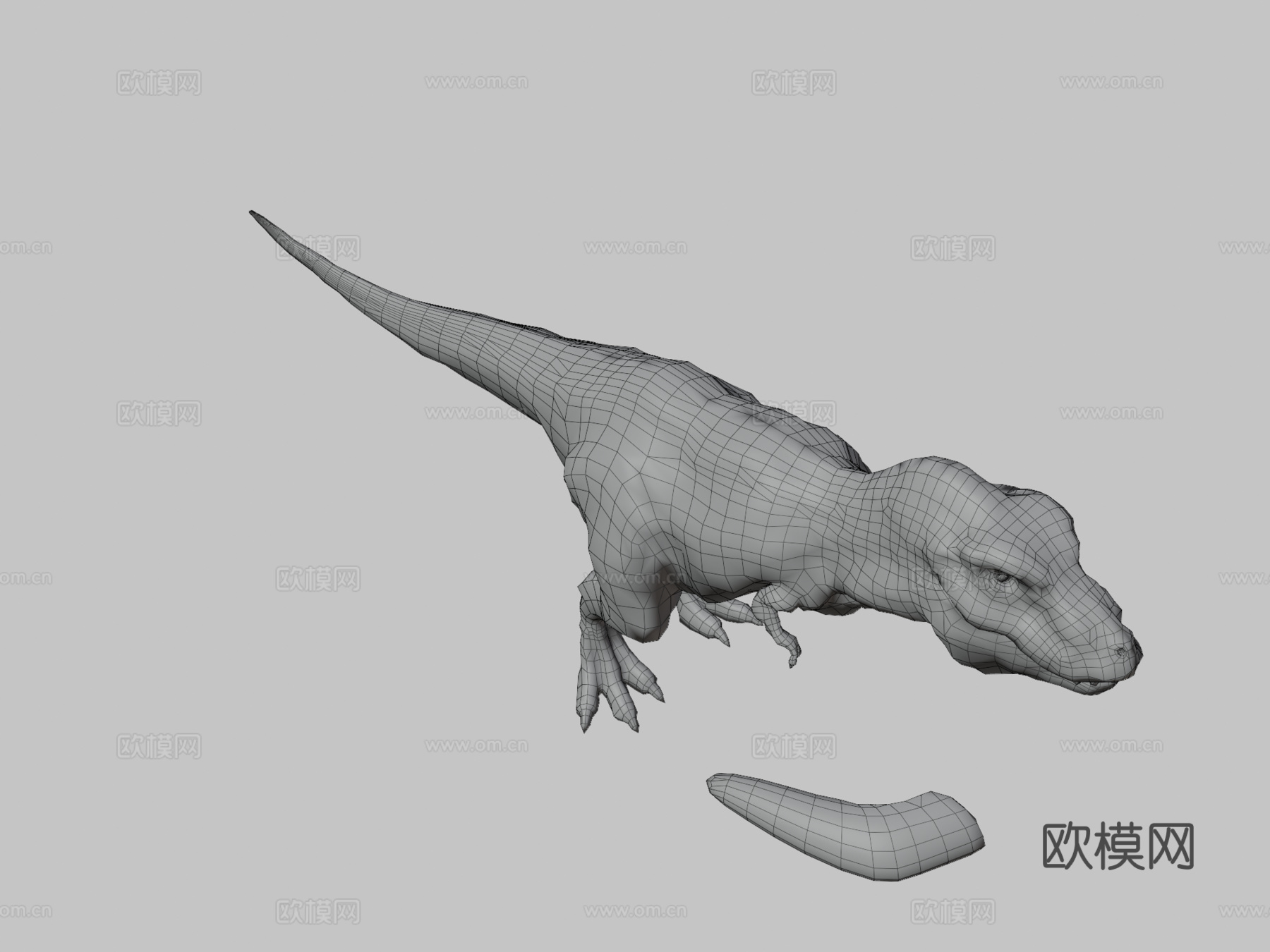 低多边形写实恐龙-霸王龙3d模型