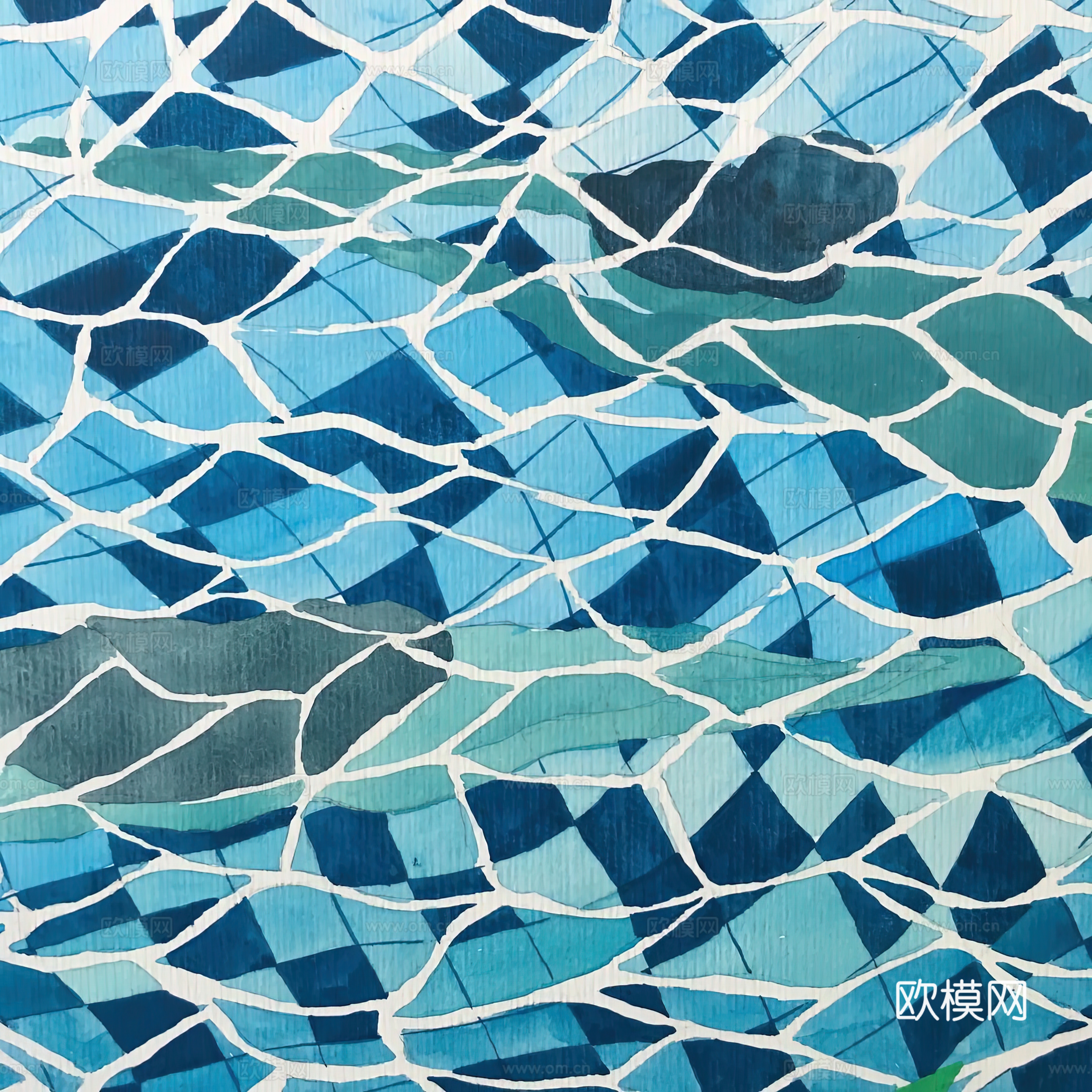 水彩小人大景 艺术挂画 挂画 装饰画 艺术画下载