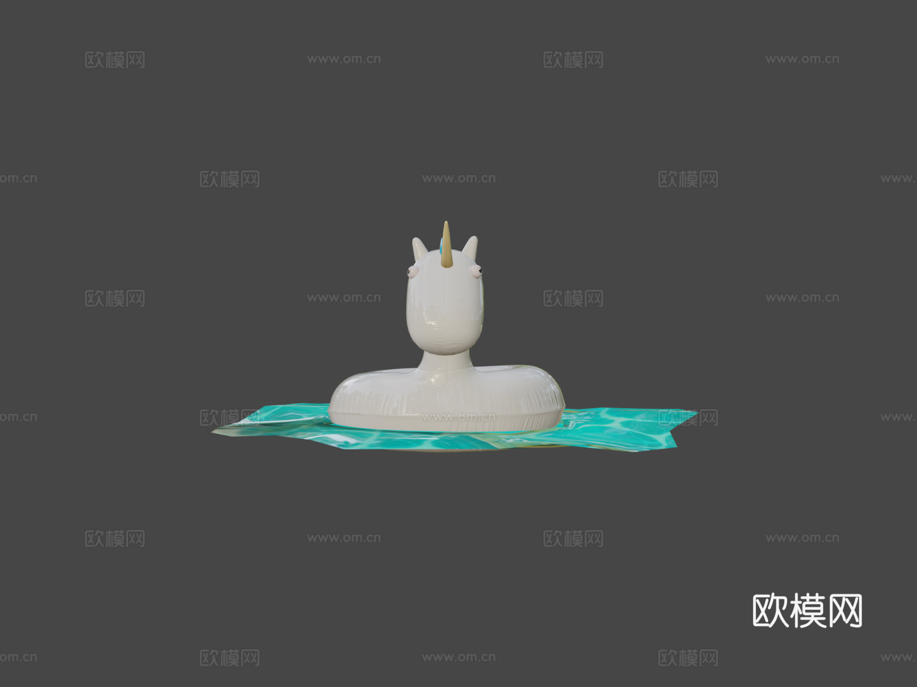 充气独角兽3d模型