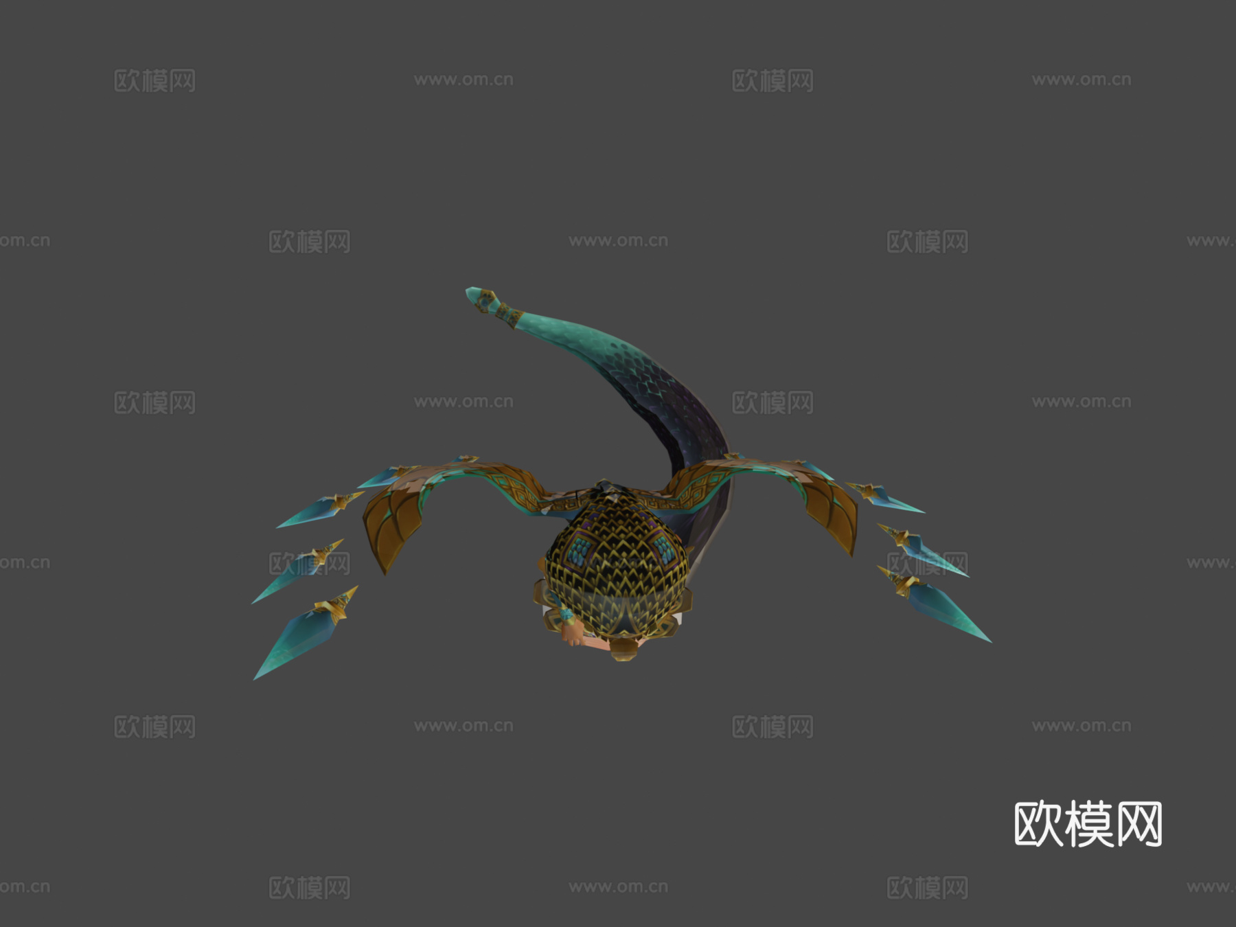 瓦吉特首领-手绘低多边形3d模型