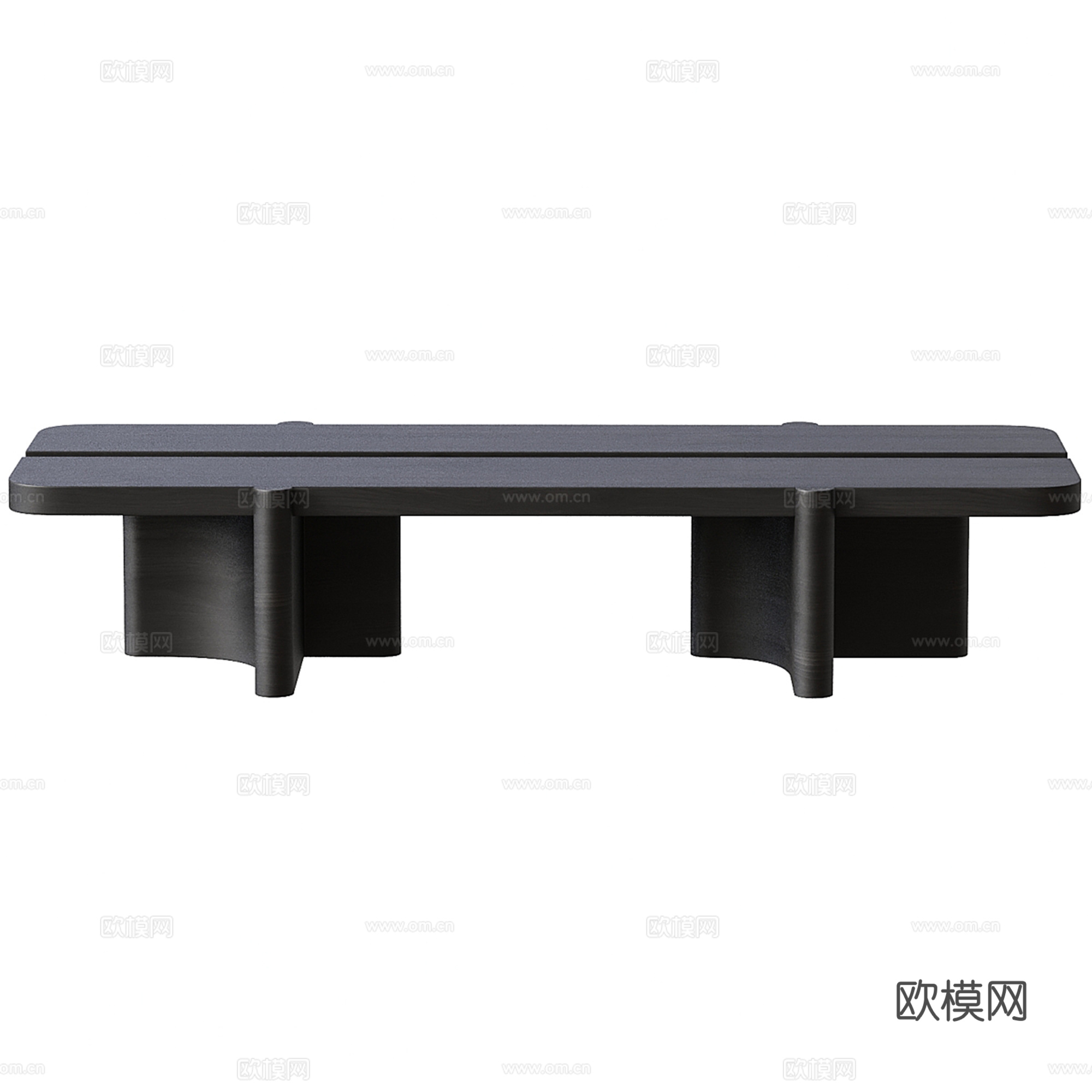 中古风木质茶几3d模型