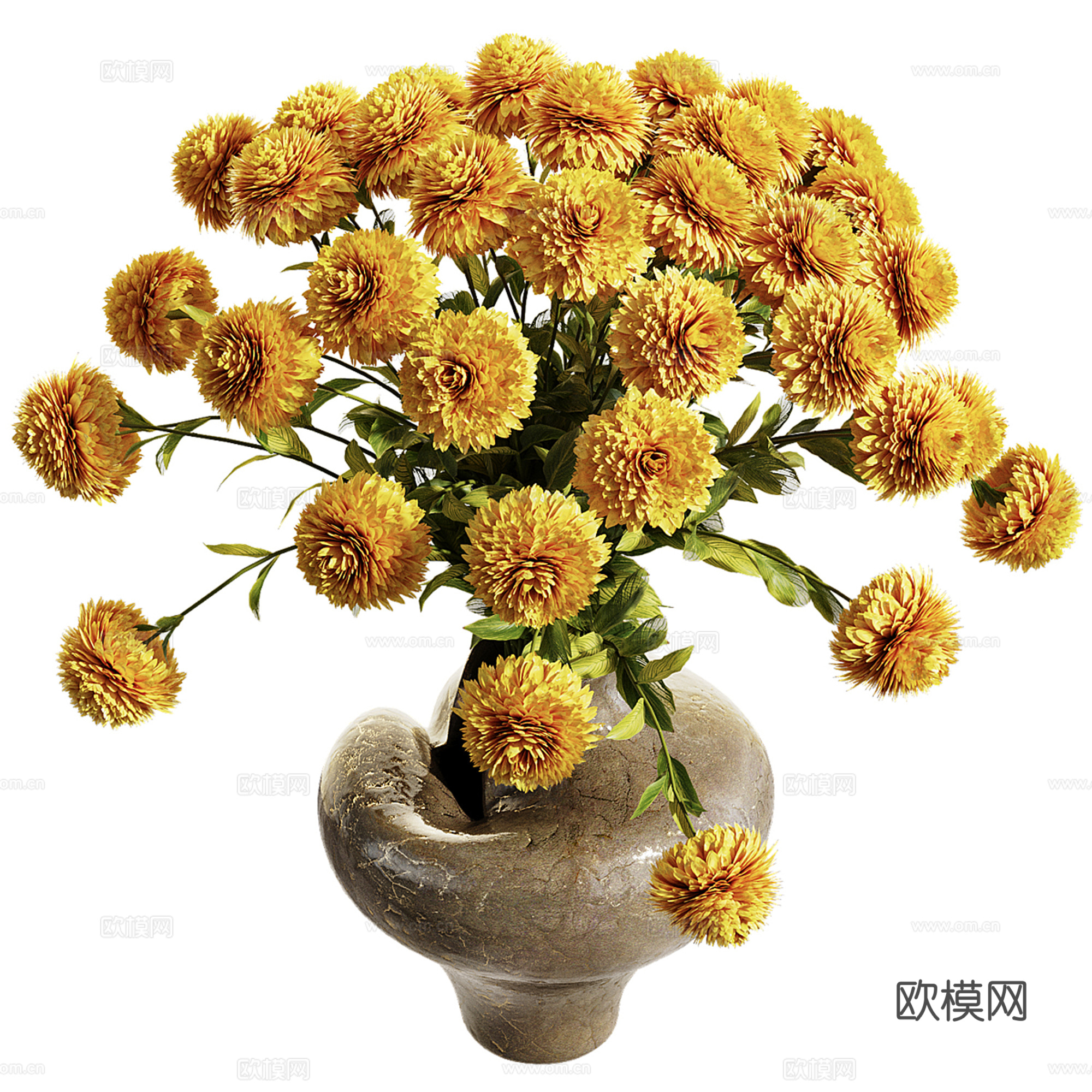 现代花瓶花艺盆栽su模型