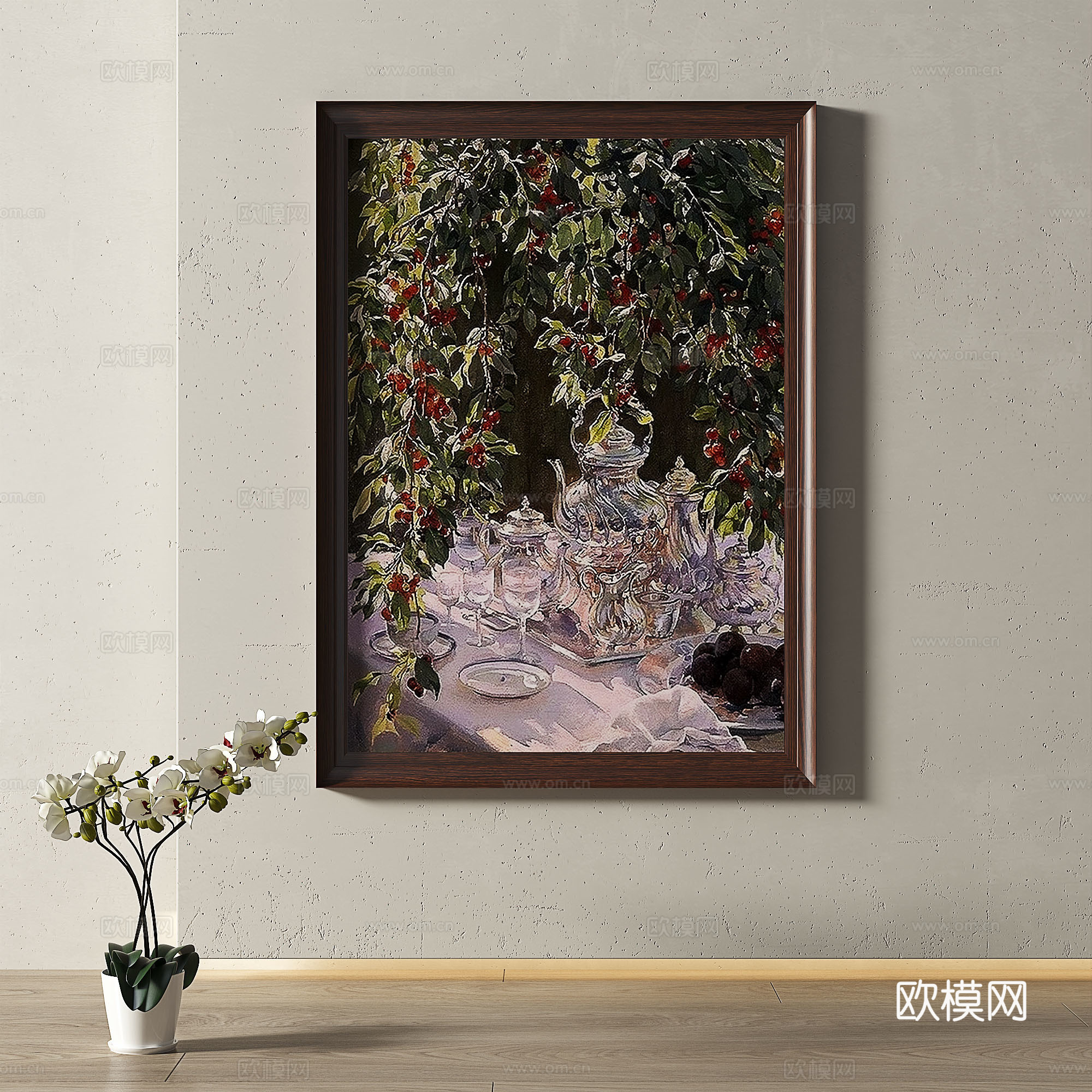 现代，法式，复古，中古，轻奢，油画，装饰画3d模型