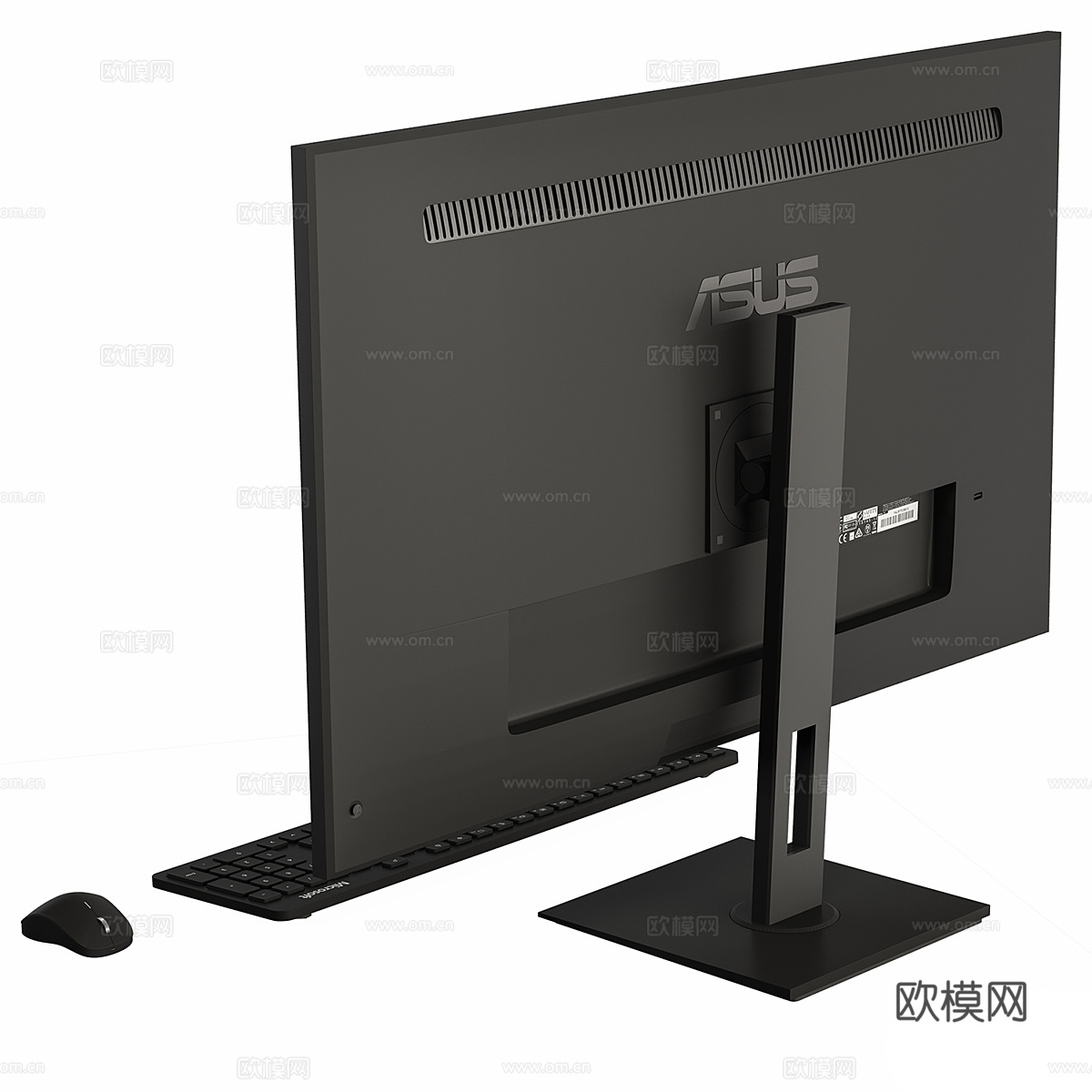 华硕 Asus 台式电脑显示器 鼠标键盘3d模型
