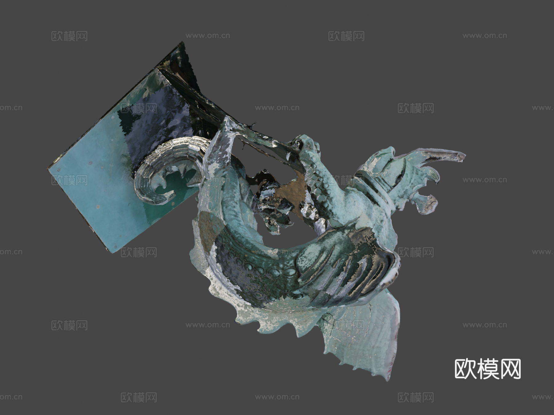 龙雕塑3d模型