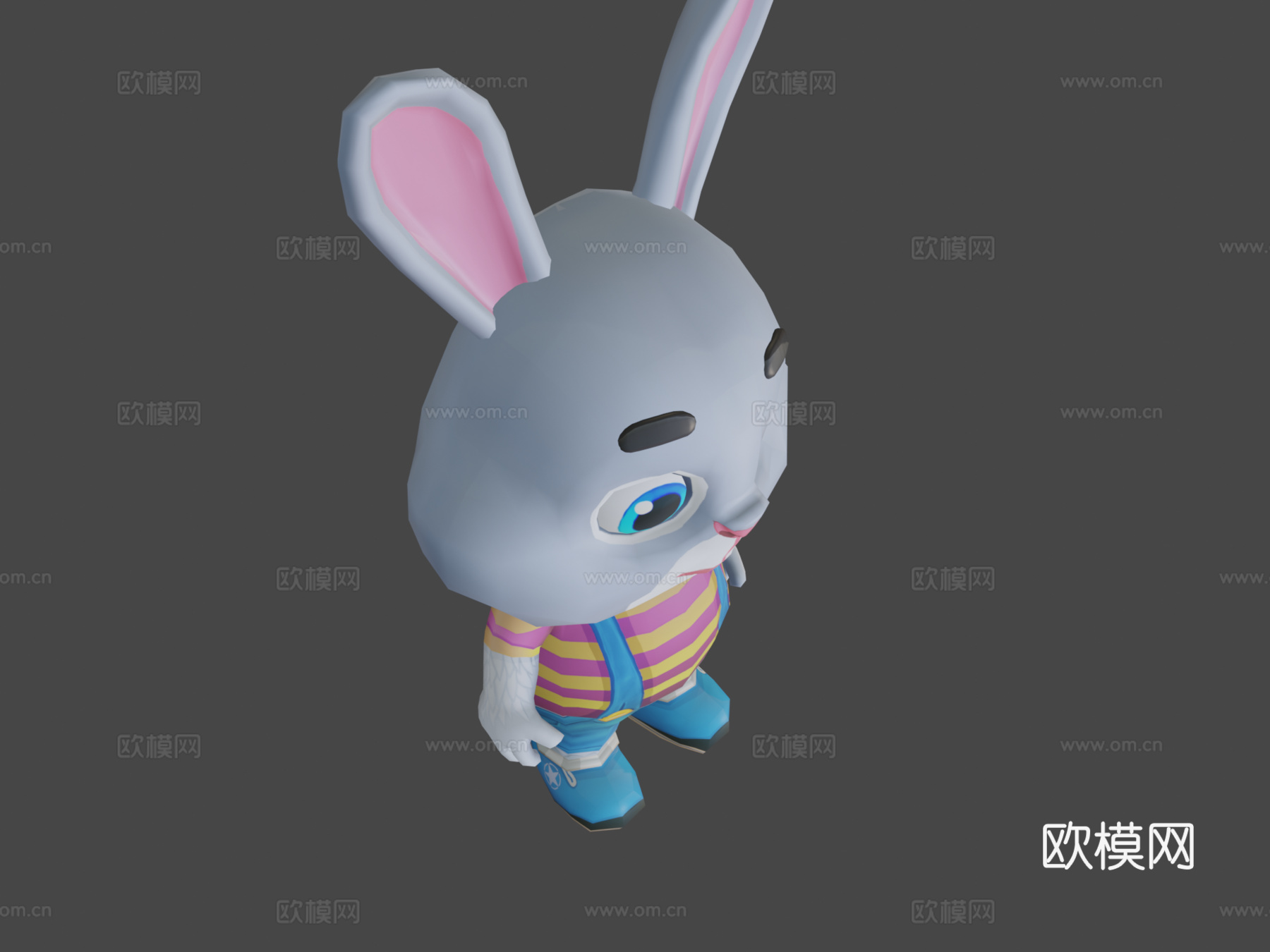 兔子动画绑定3d模型