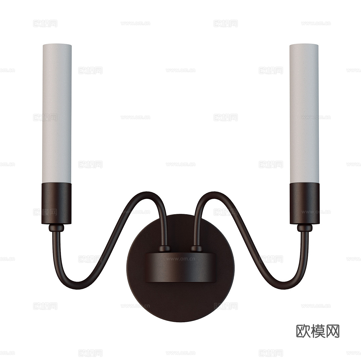 美式简约双头壁灯3d模型3d模型