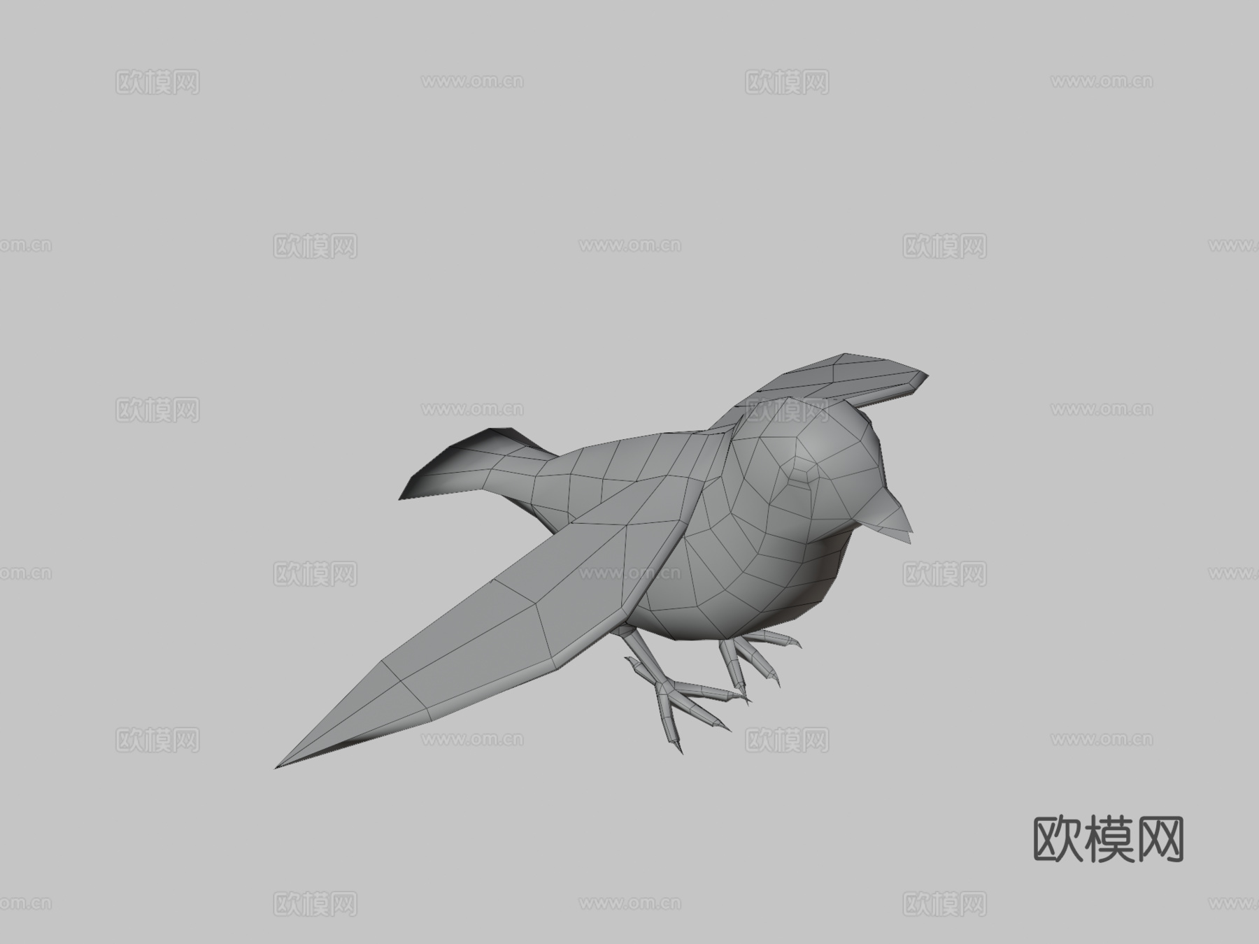 DRT-鸟类与小动物-麻雀3d模型