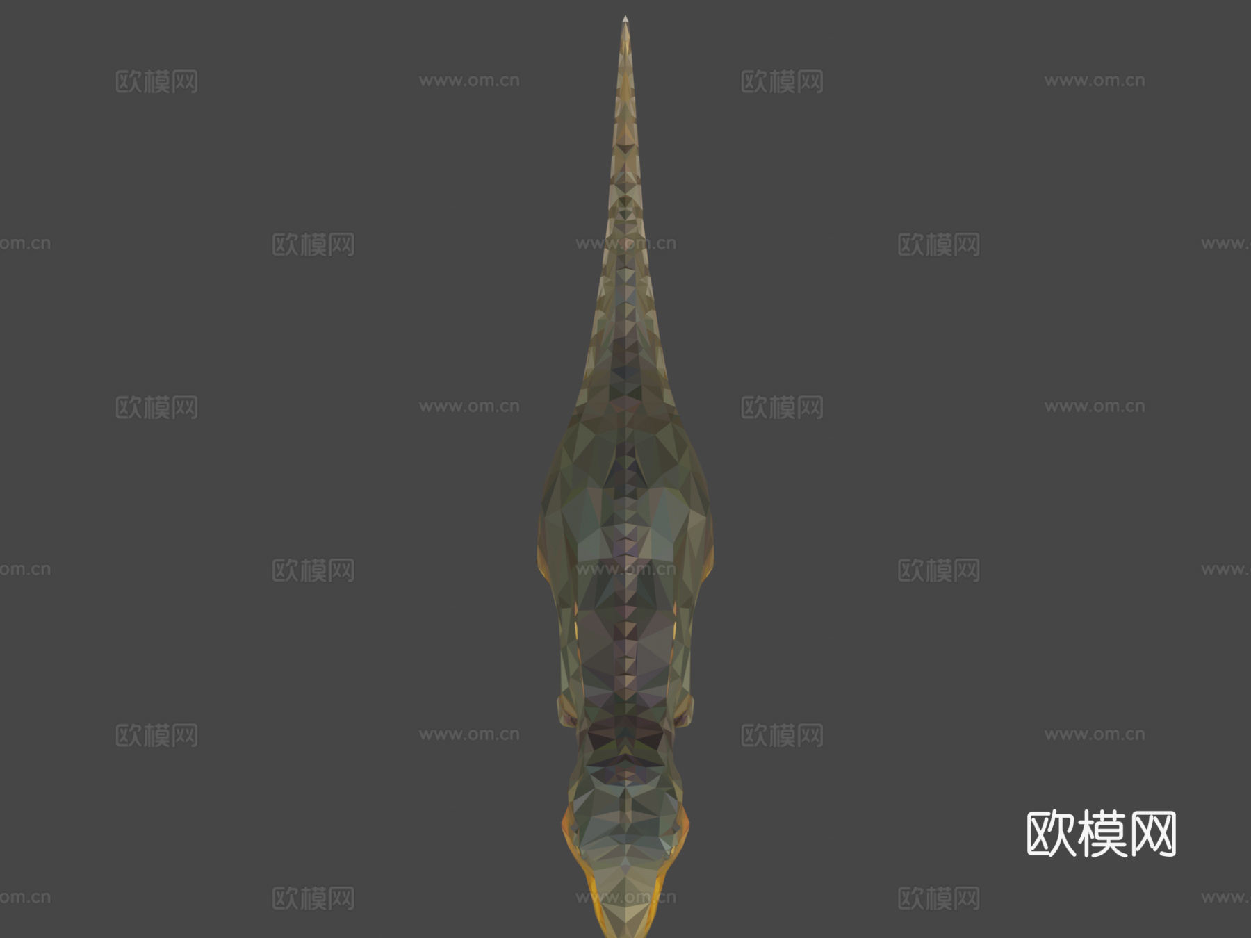 恐龙霸王龙低多边形艺术风格3d模型