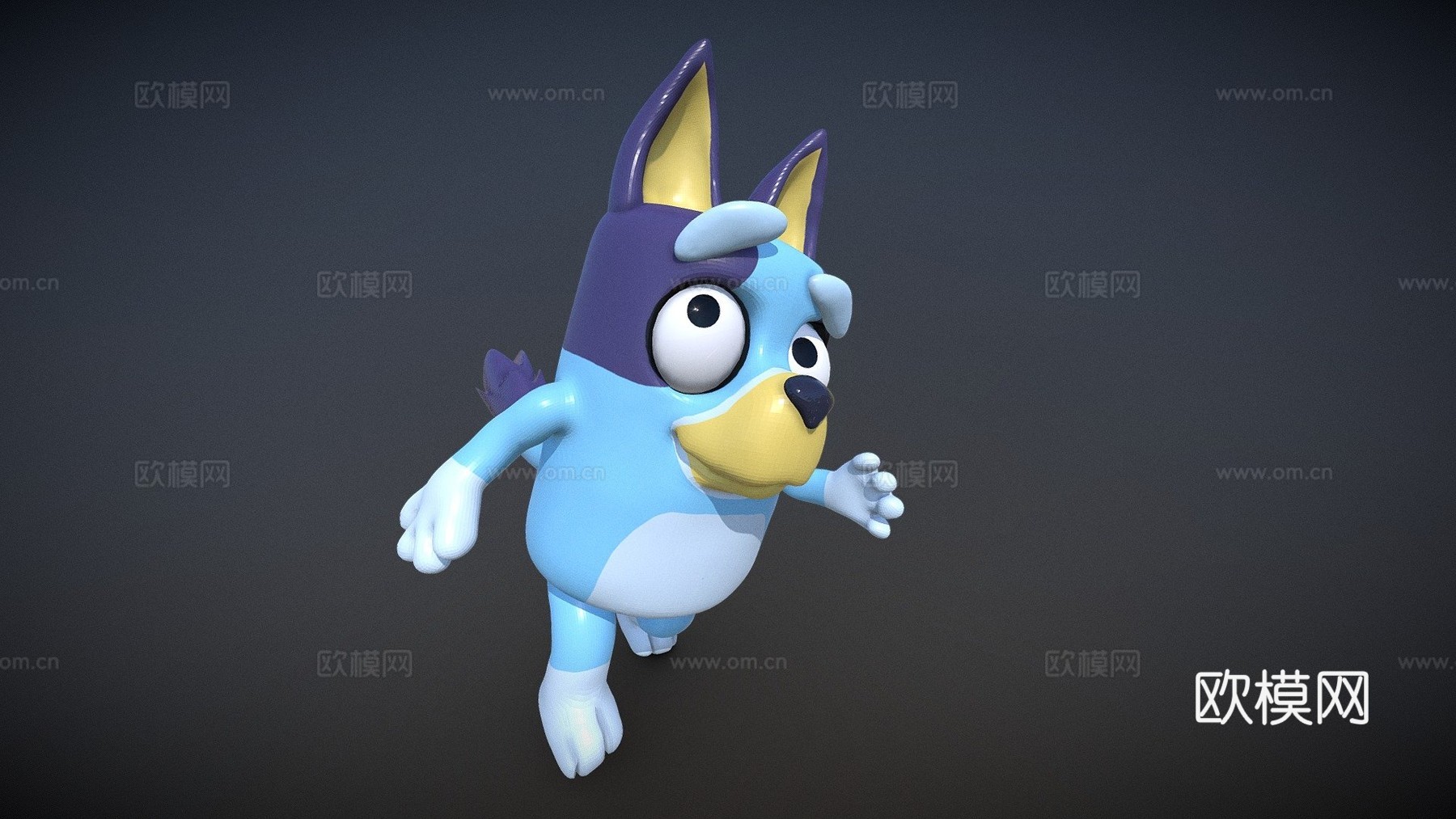 蓝色3d模型