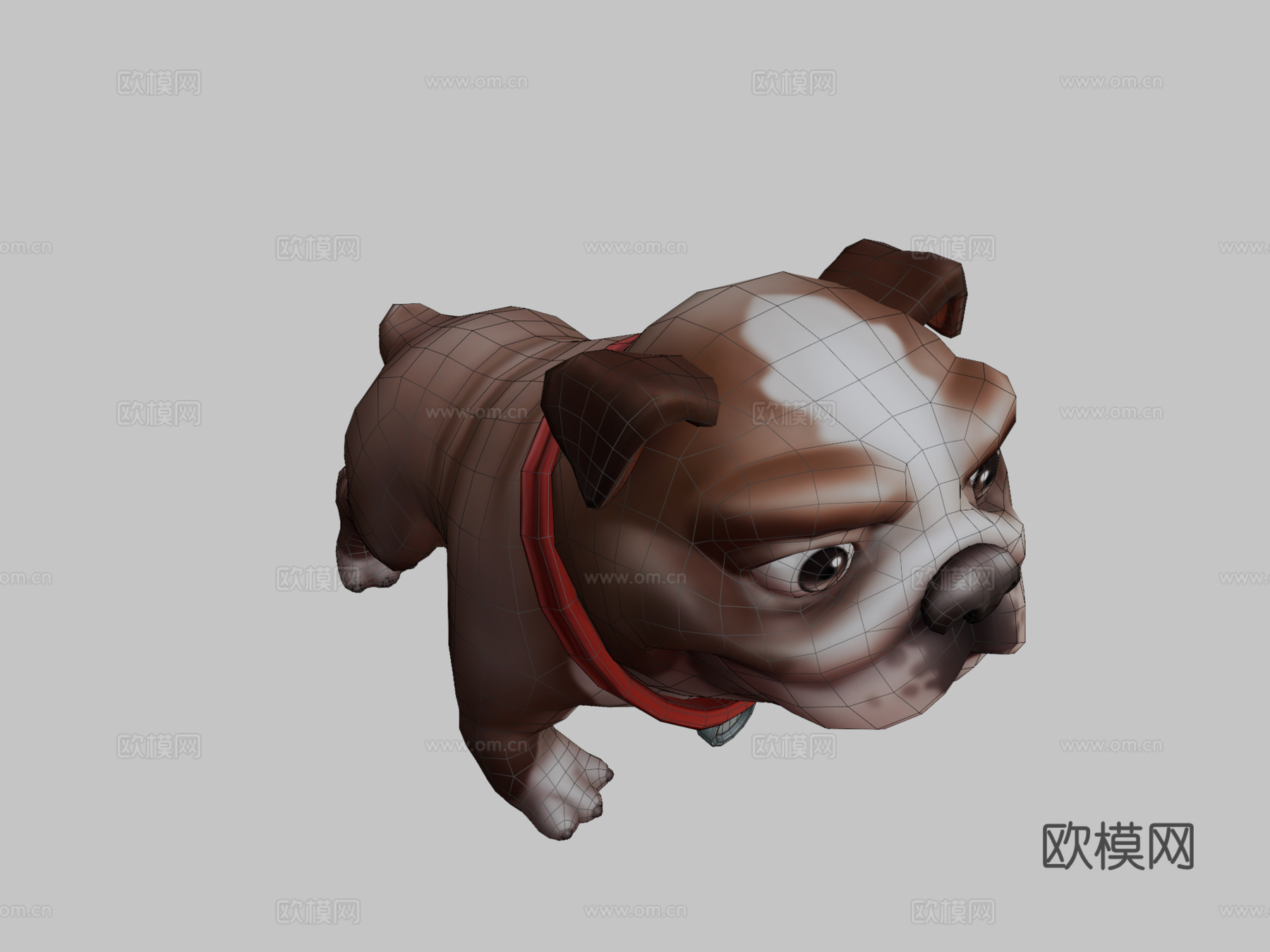 斗牛犬3d模型