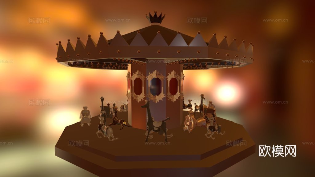 旋转木马3d模型