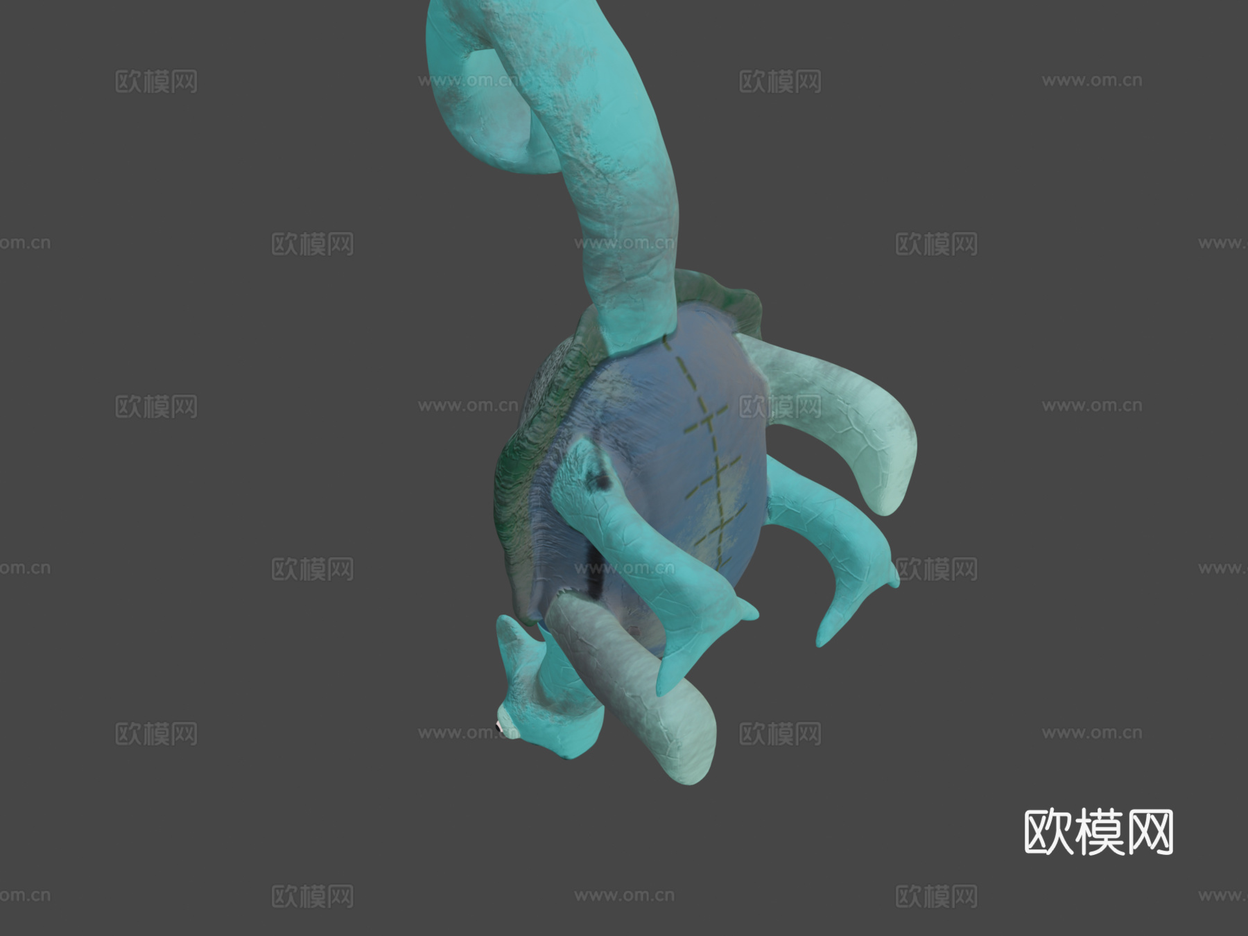 茶魔立和玉魔立绑定3d模型