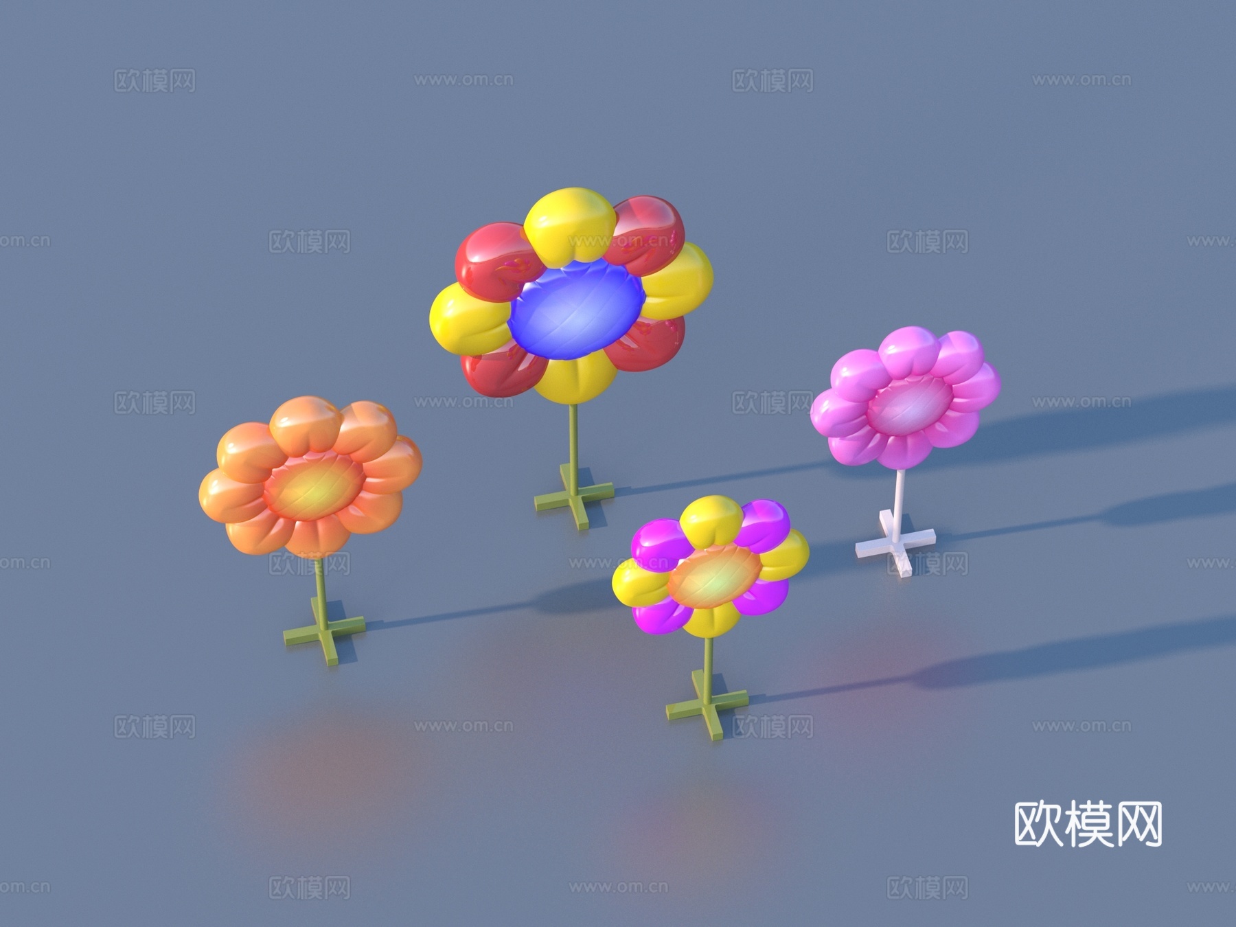 气模 气模花 卡通花 美陈su模型