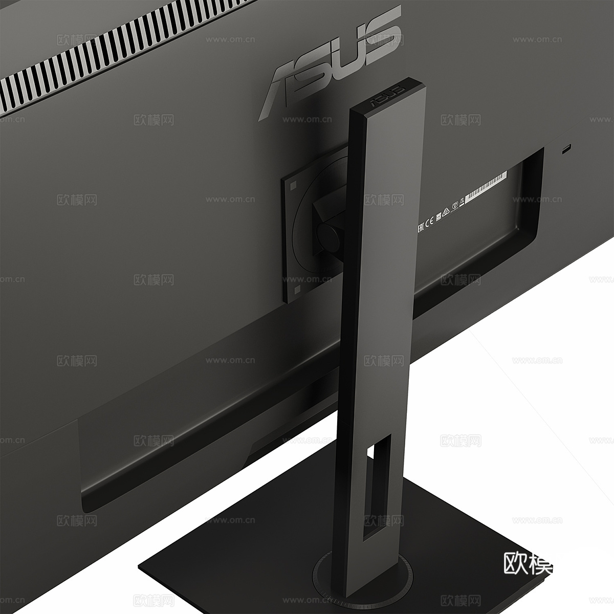 华硕 Asus 台式电脑显示器 鼠标键盘3d模型
