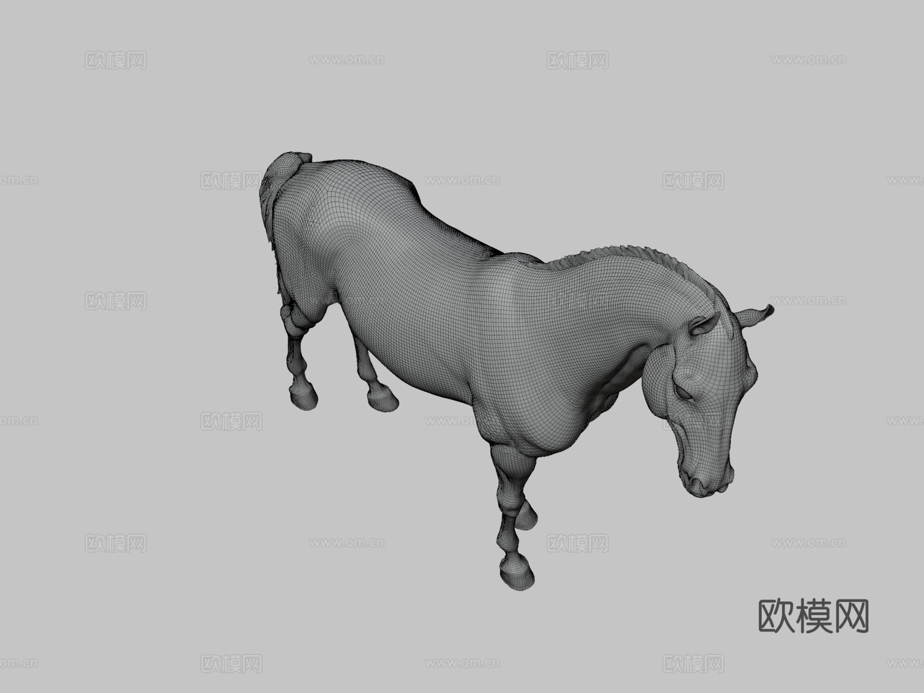 马-3D雕刻3d模型