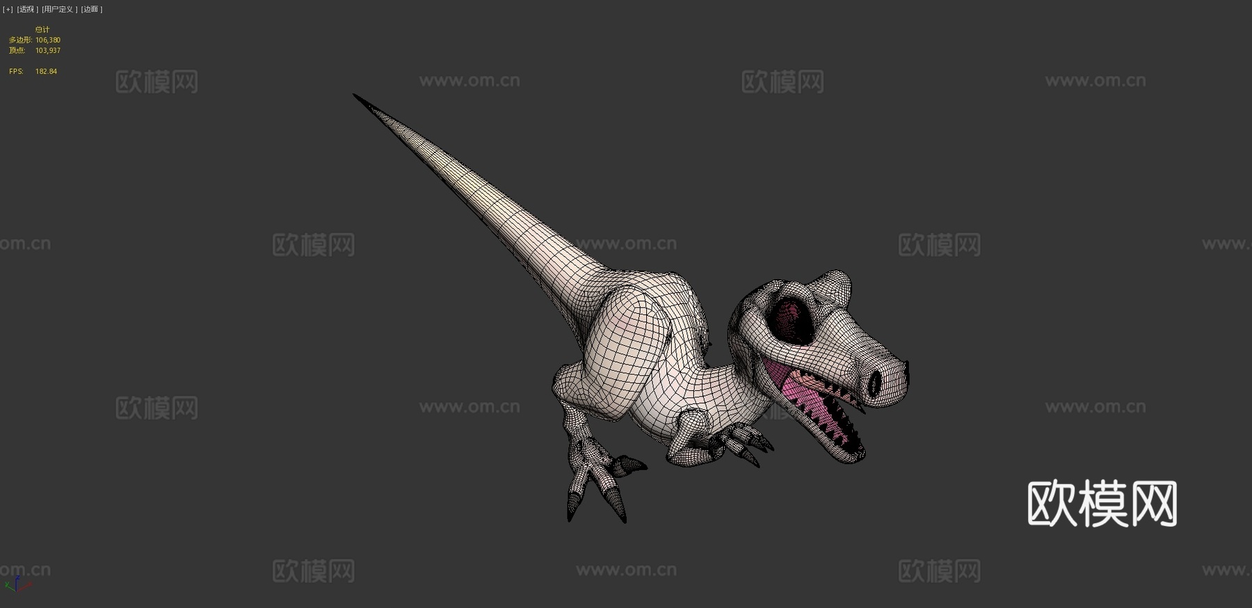 迅猛龙安迪3d模型