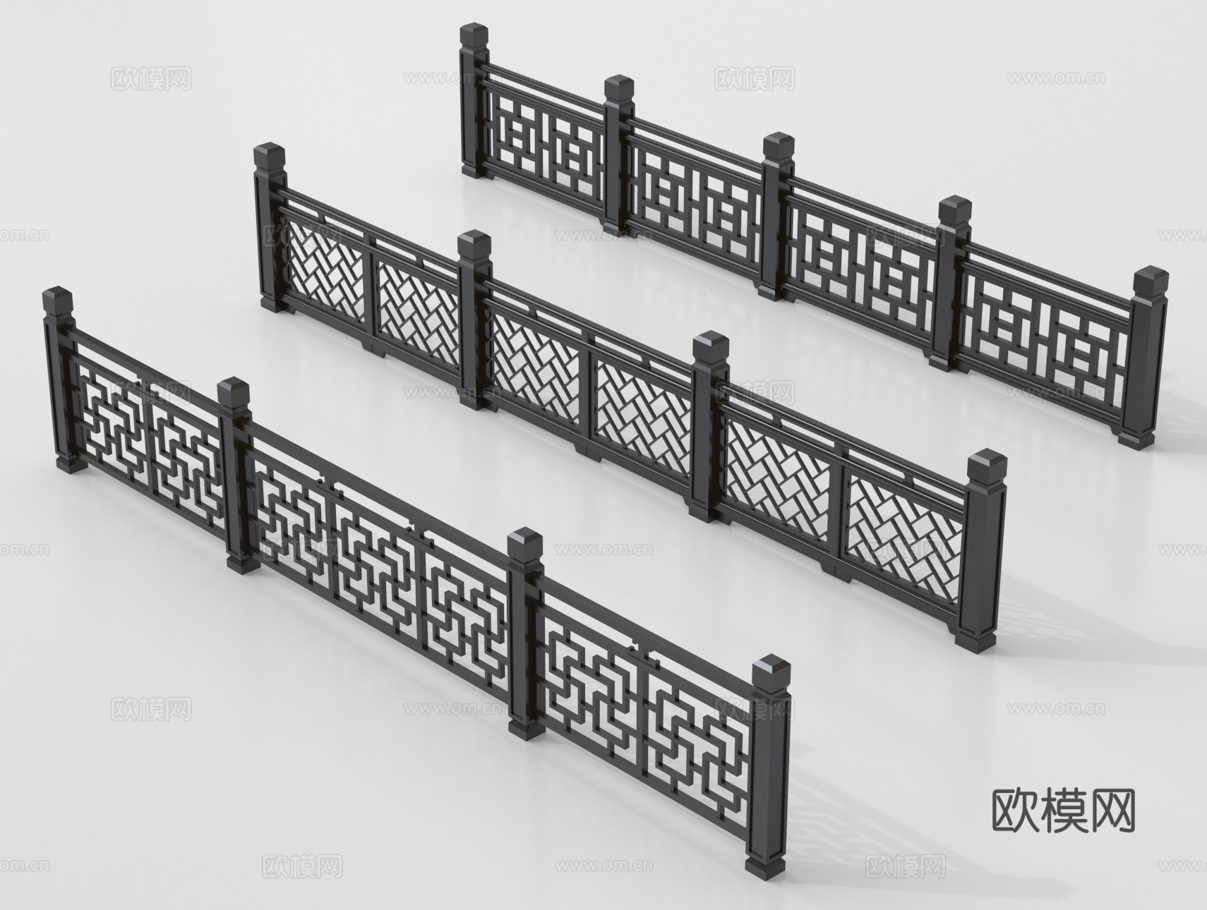 护栏 围栏 栅栏 栏杆3d模型
