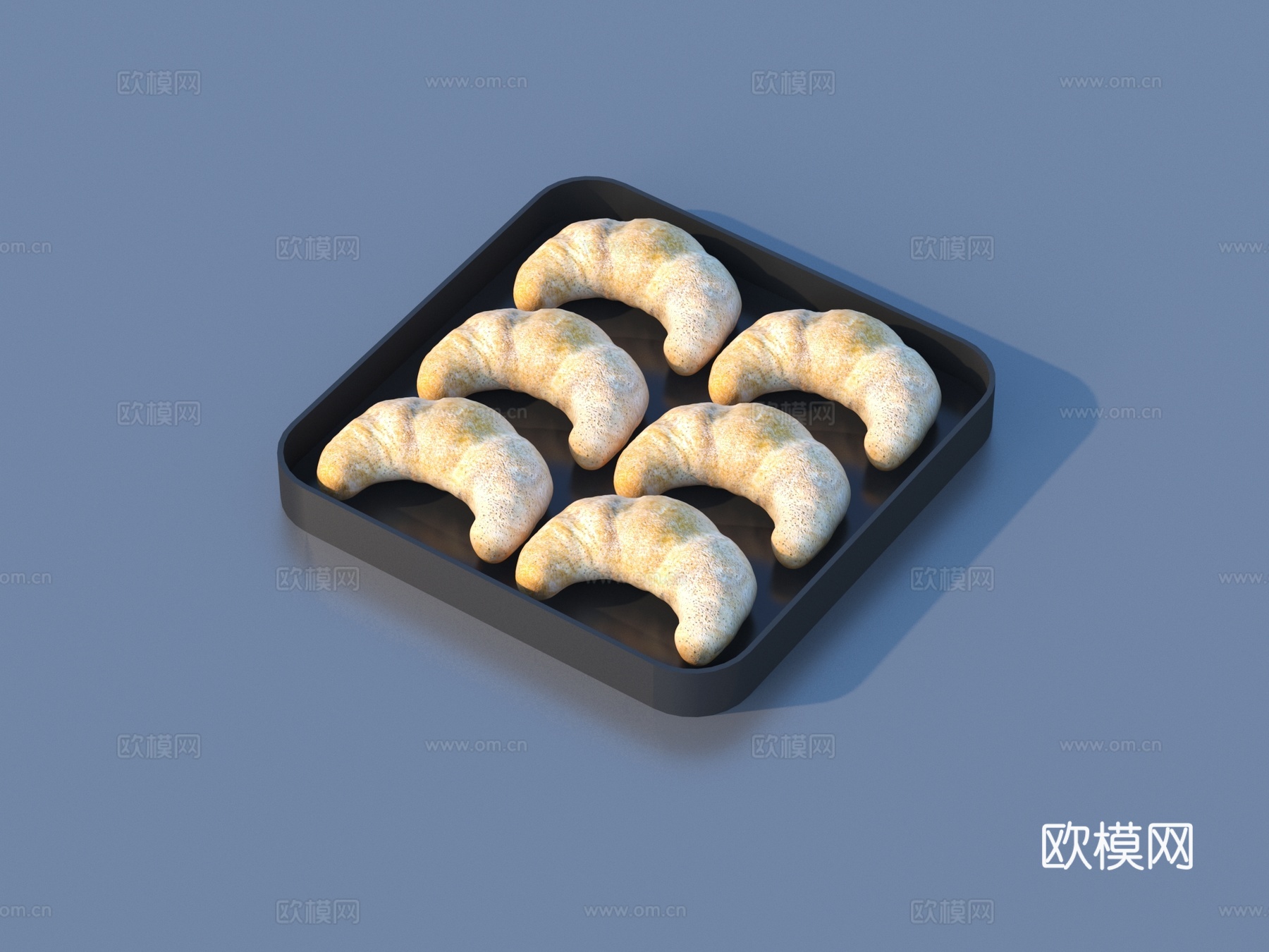 大饼 面包 饼干 食物3d模型