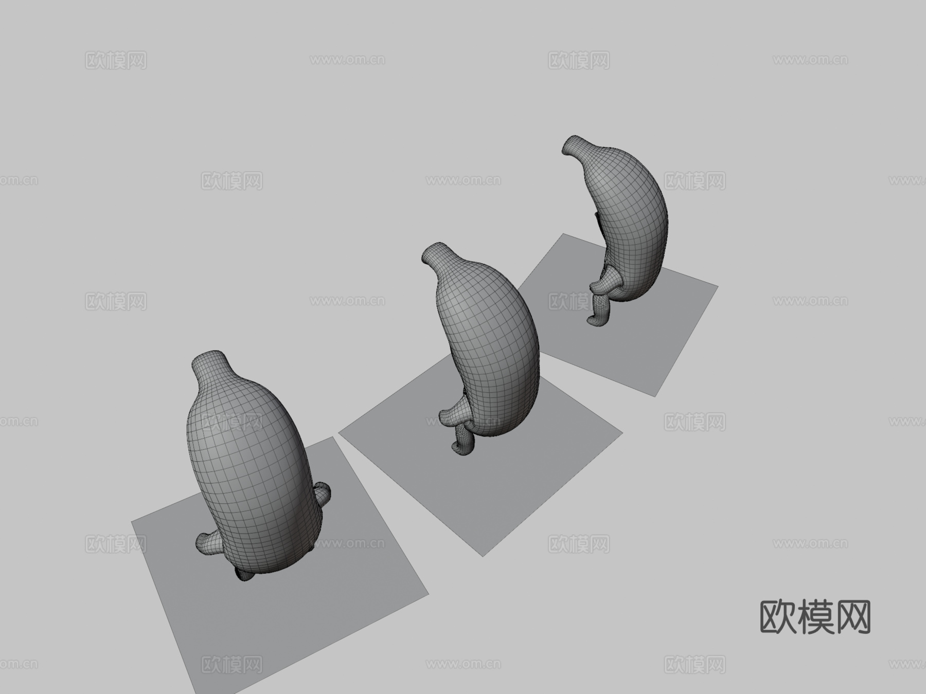 香蕉猫大军3d模型
