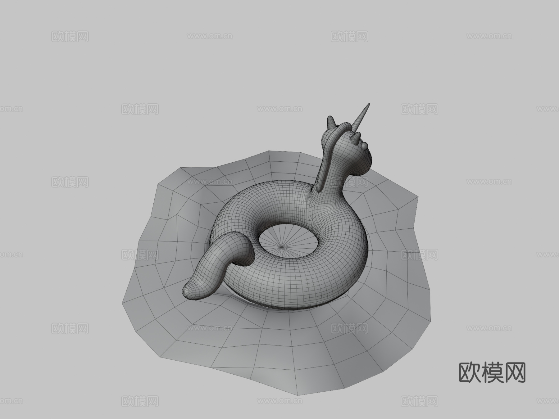 充气独角兽3d模型