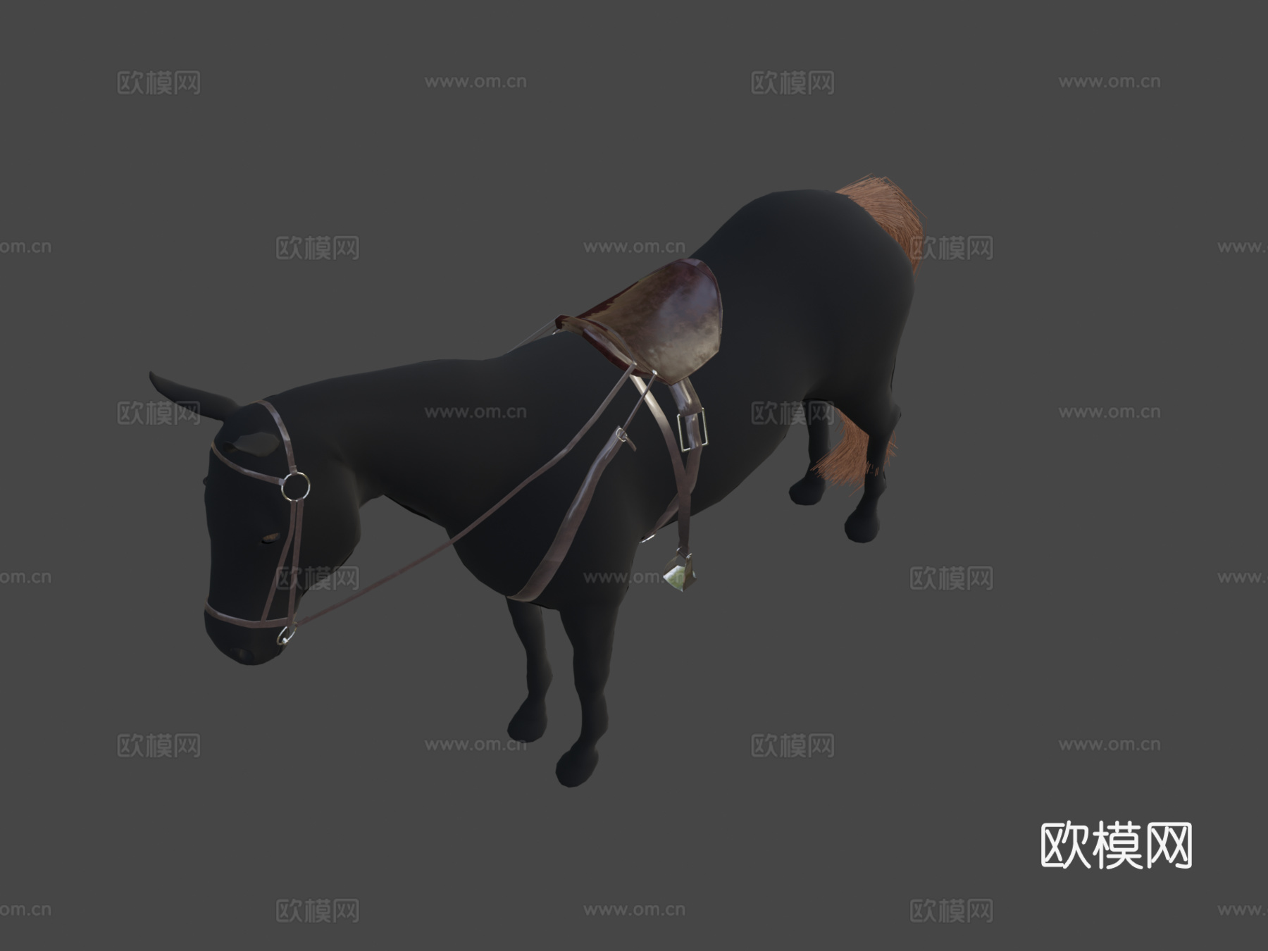 带鞍马匹3d模型