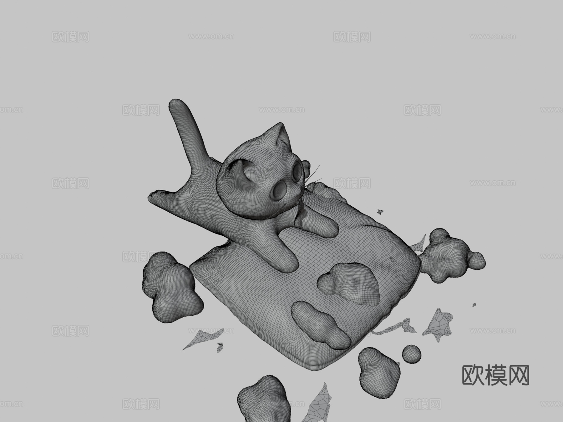 黑色与顽皮3d模型